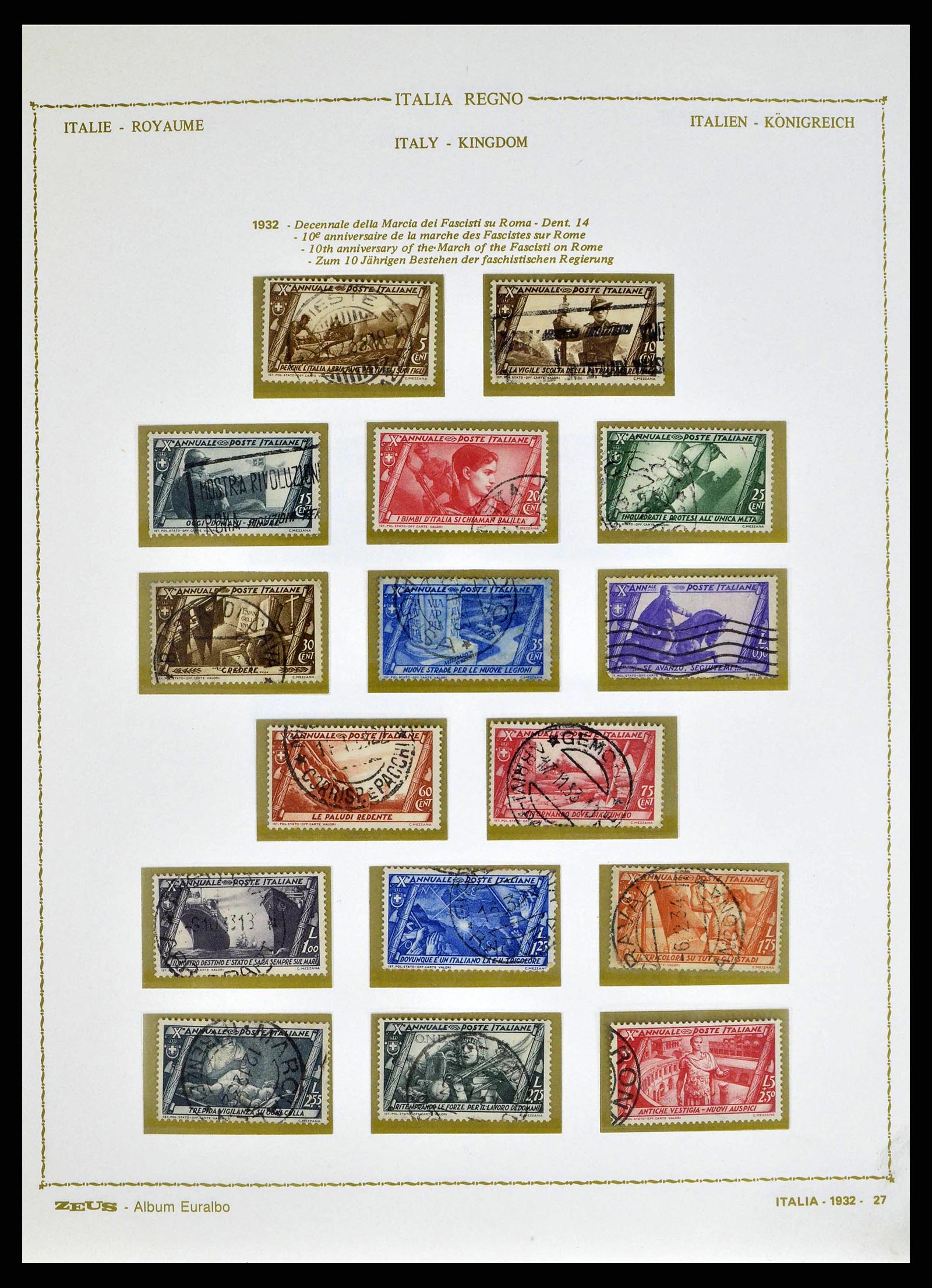 38605 0041 - Stamp collection 38605 Italy 1862-1942.