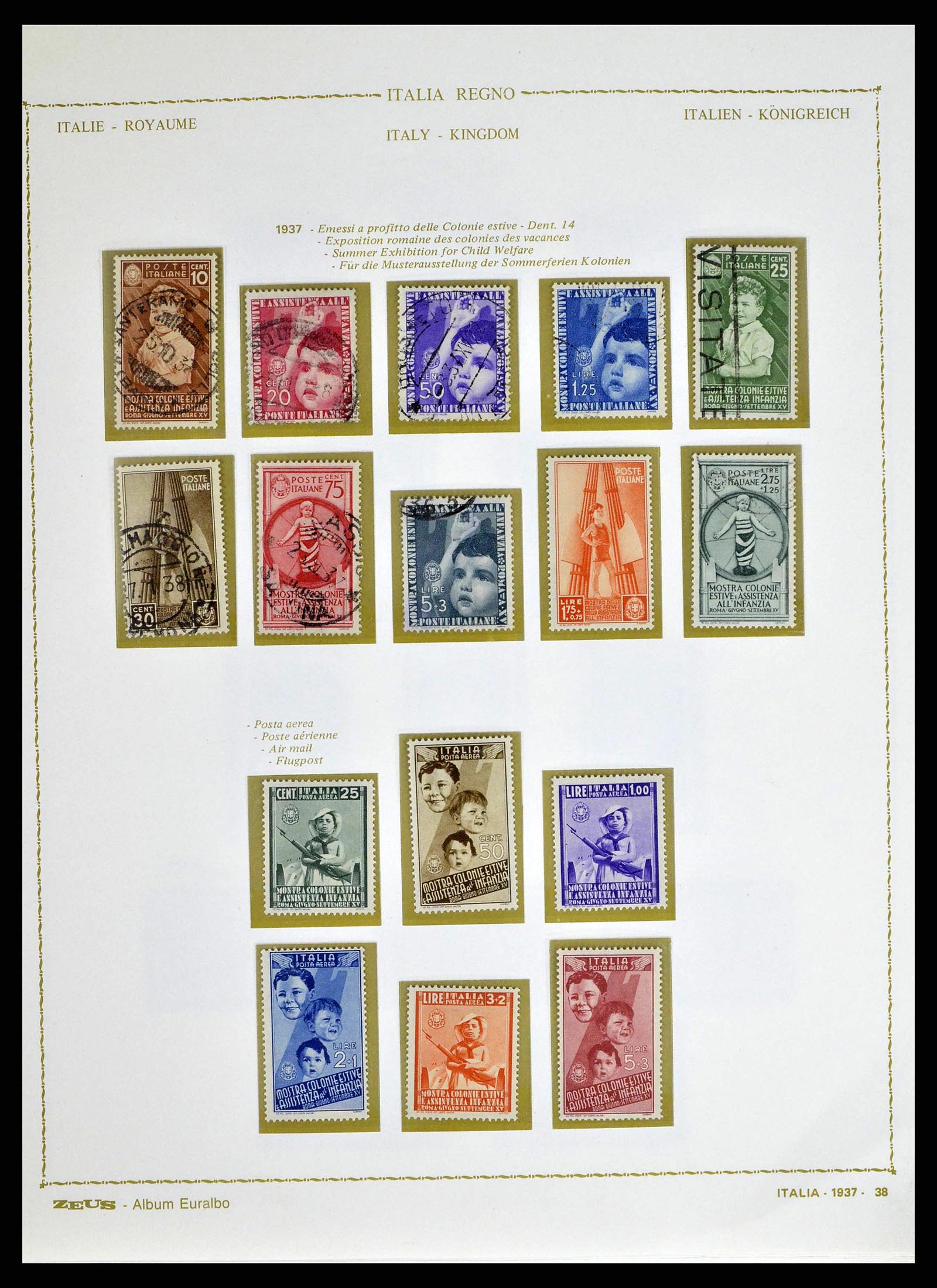 38605 0053 - Stamp collection 38605 Italy 1862-1942.