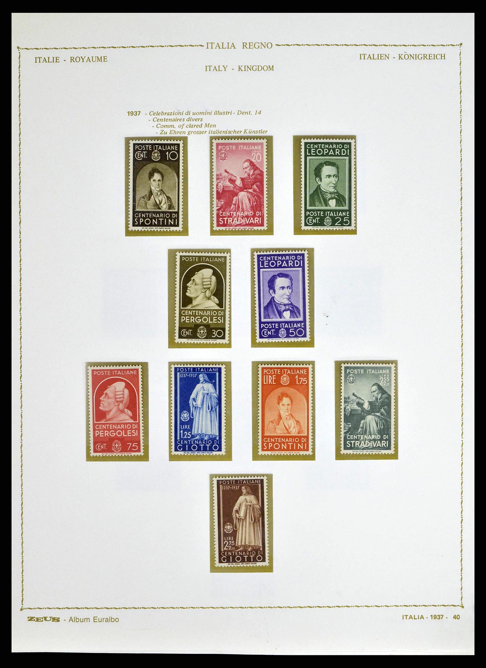 38605 0055 - Stamp collection 38605 Italy 1862-1942.