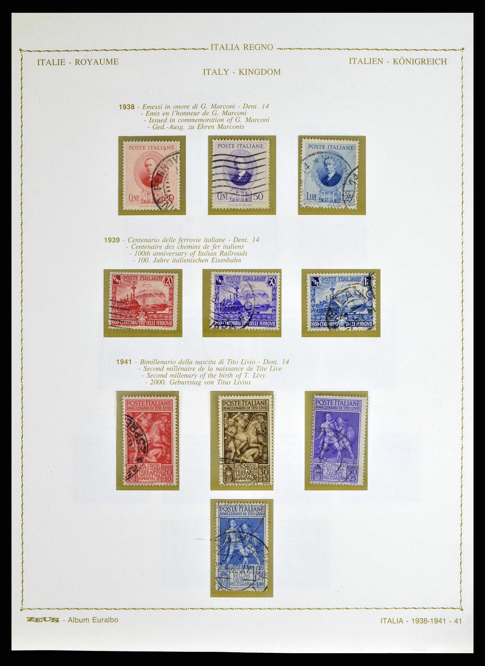38605 0056 - Stamp collection 38605 Italy 1862-1942.