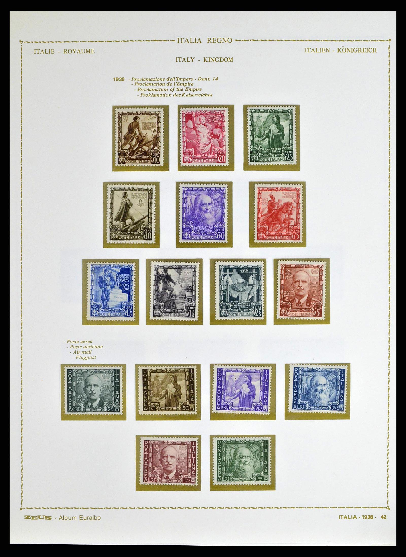 38605 0057 - Stamp collection 38605 Italy 1862-1942.