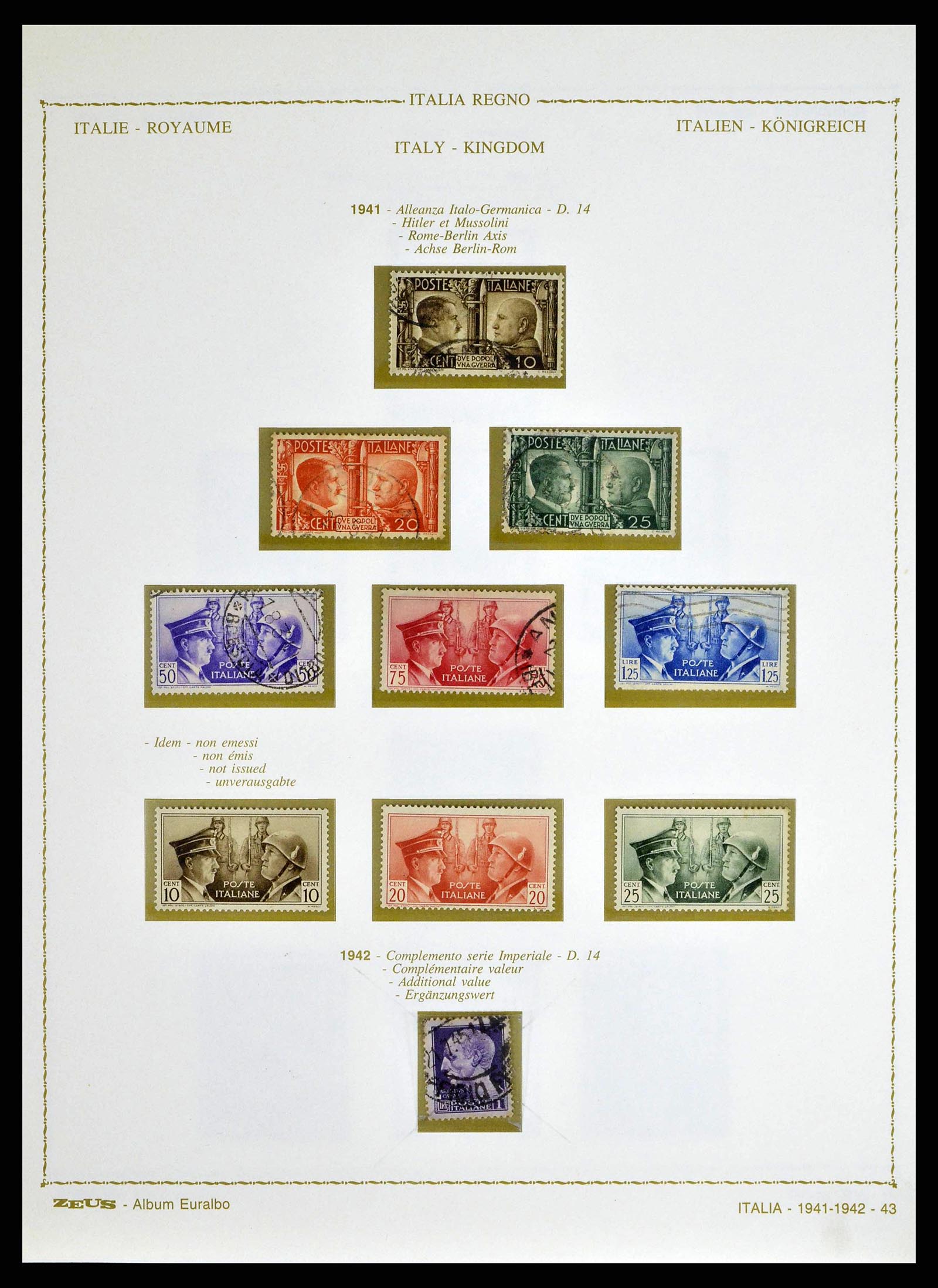 38605 0058 - Stamp collection 38605 Italy 1862-1942.