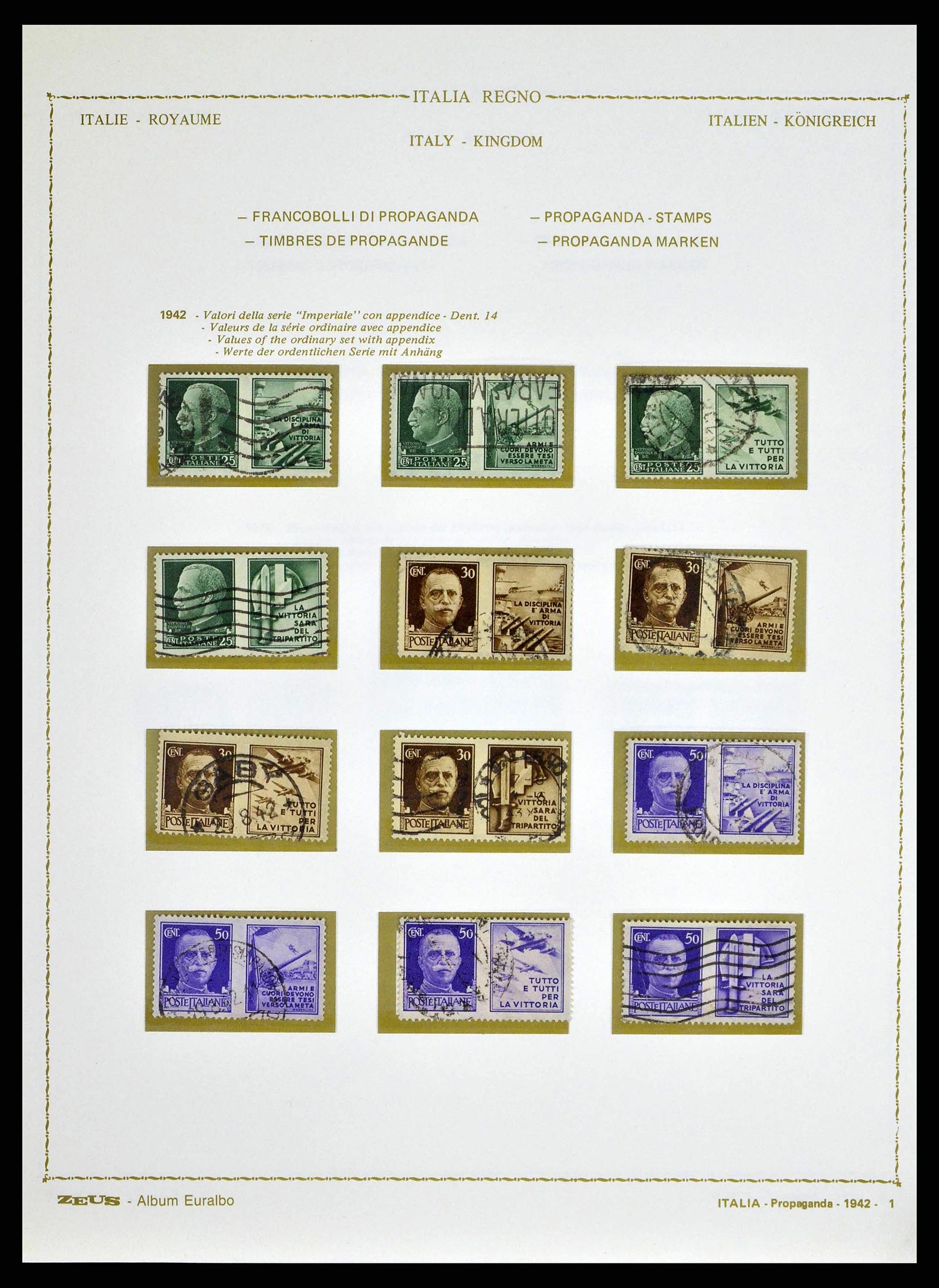 38605 0060 - Stamp collection 38605 Italy 1862-1942.