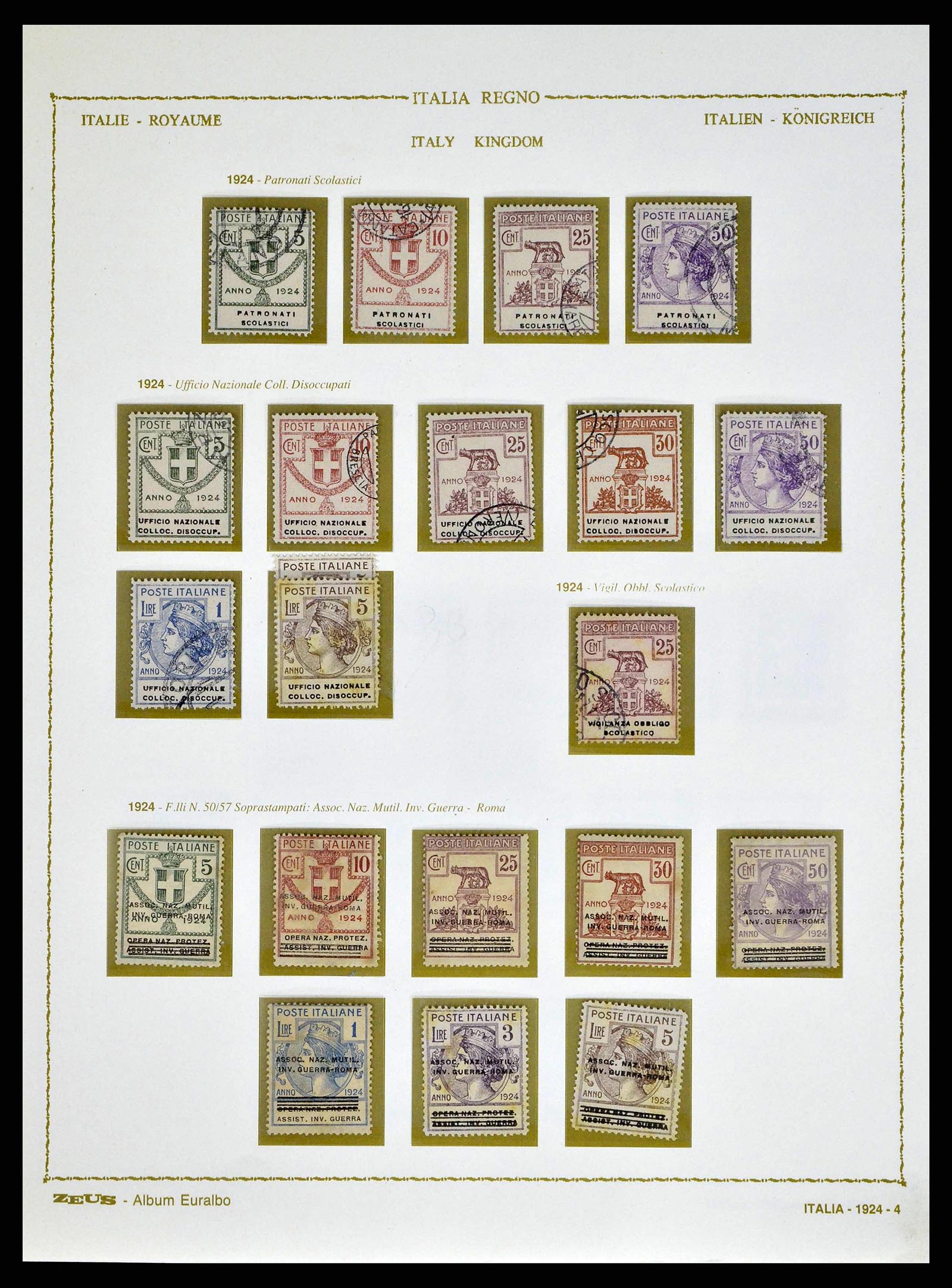 38605 0101 - Stamp collection 38605 Italy 1862-1942.
