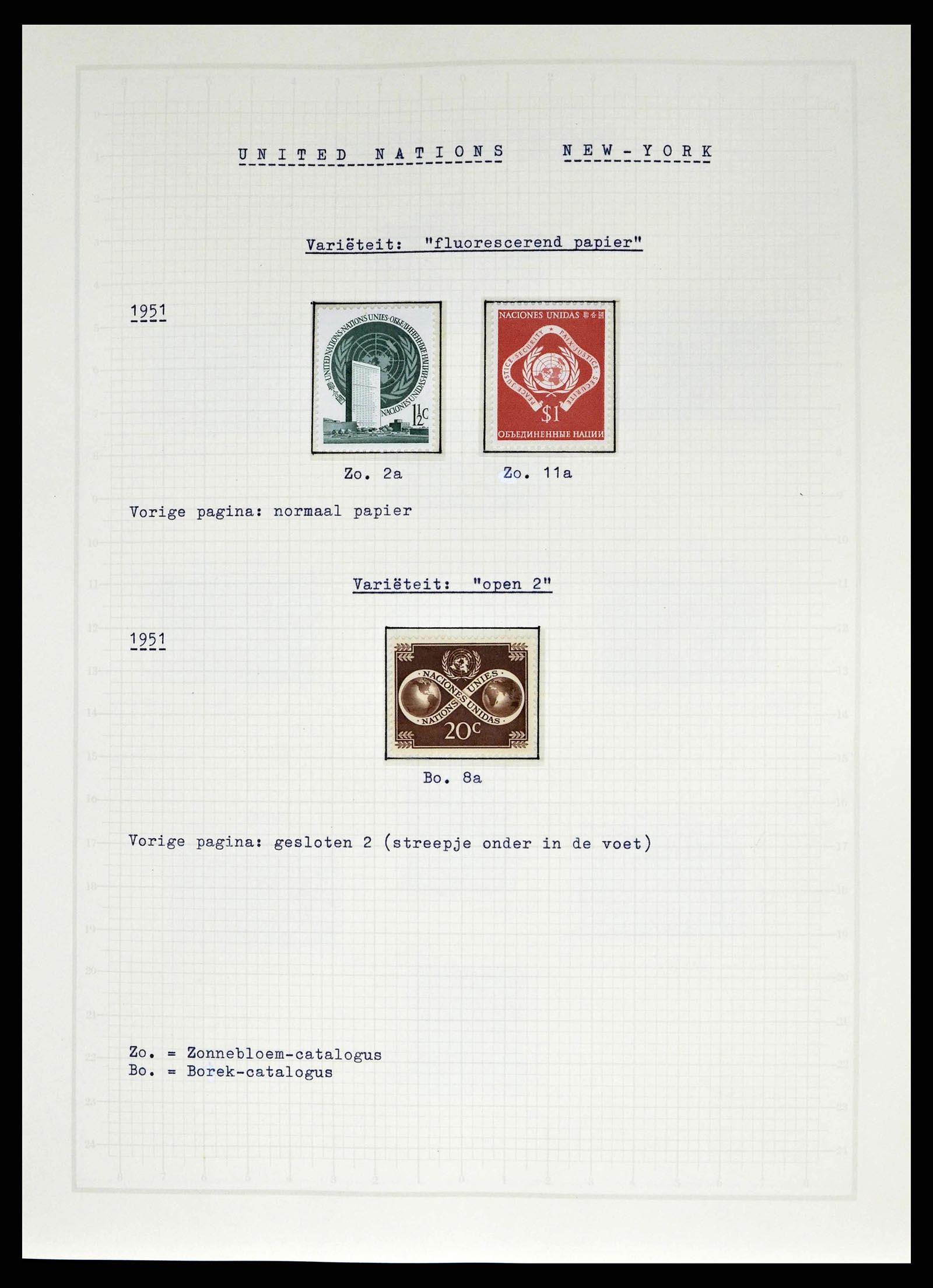 38607 0002 - Postzegelverzameling 38607 Verenigde Naties New York compleet 1951-20