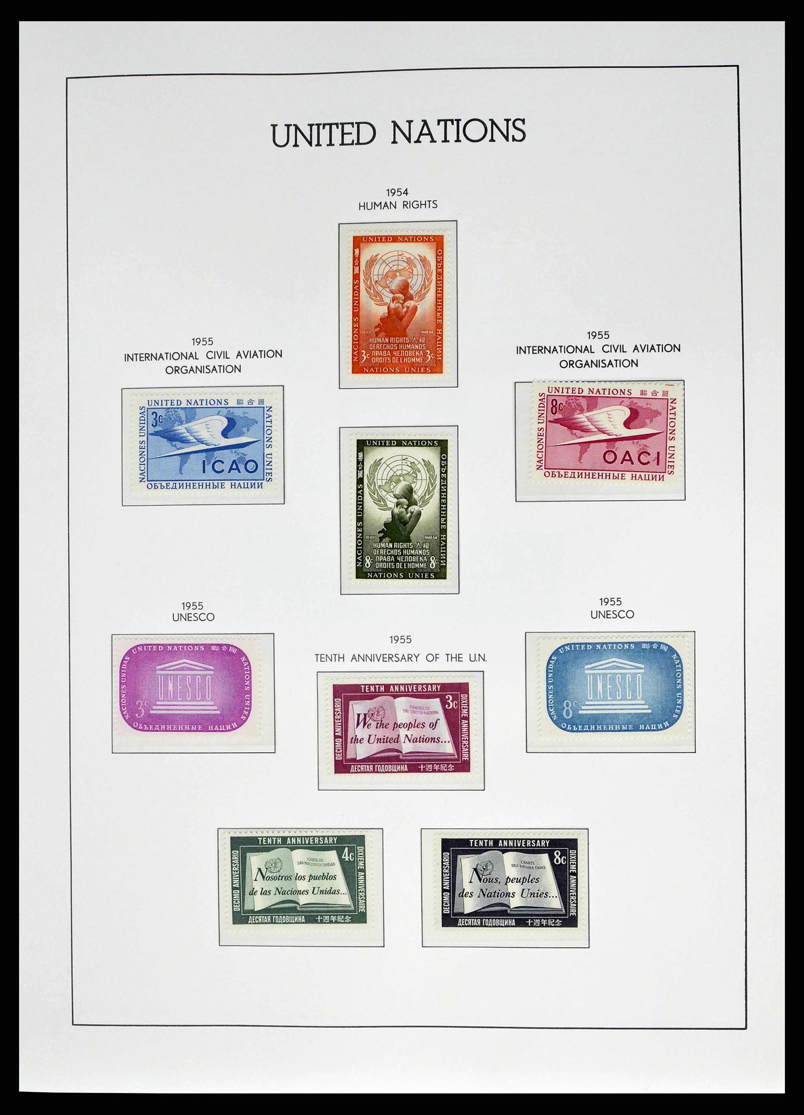 38607 0006 - Stamp collection 38607 United Nations New York complete collection 1951-