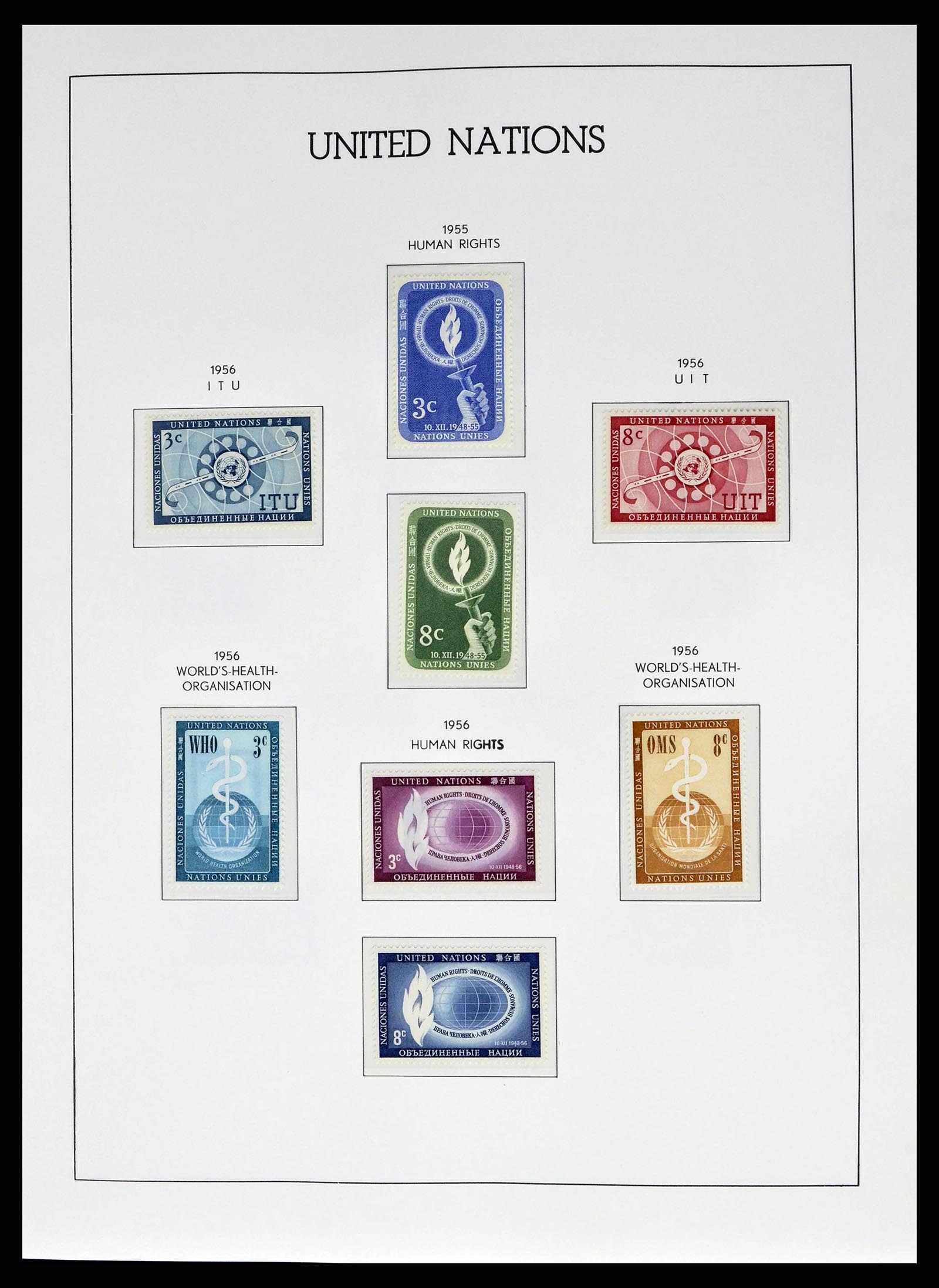38607 0009 - Postzegelverzameling 38607 Verenigde Naties New York compleet 1951-20