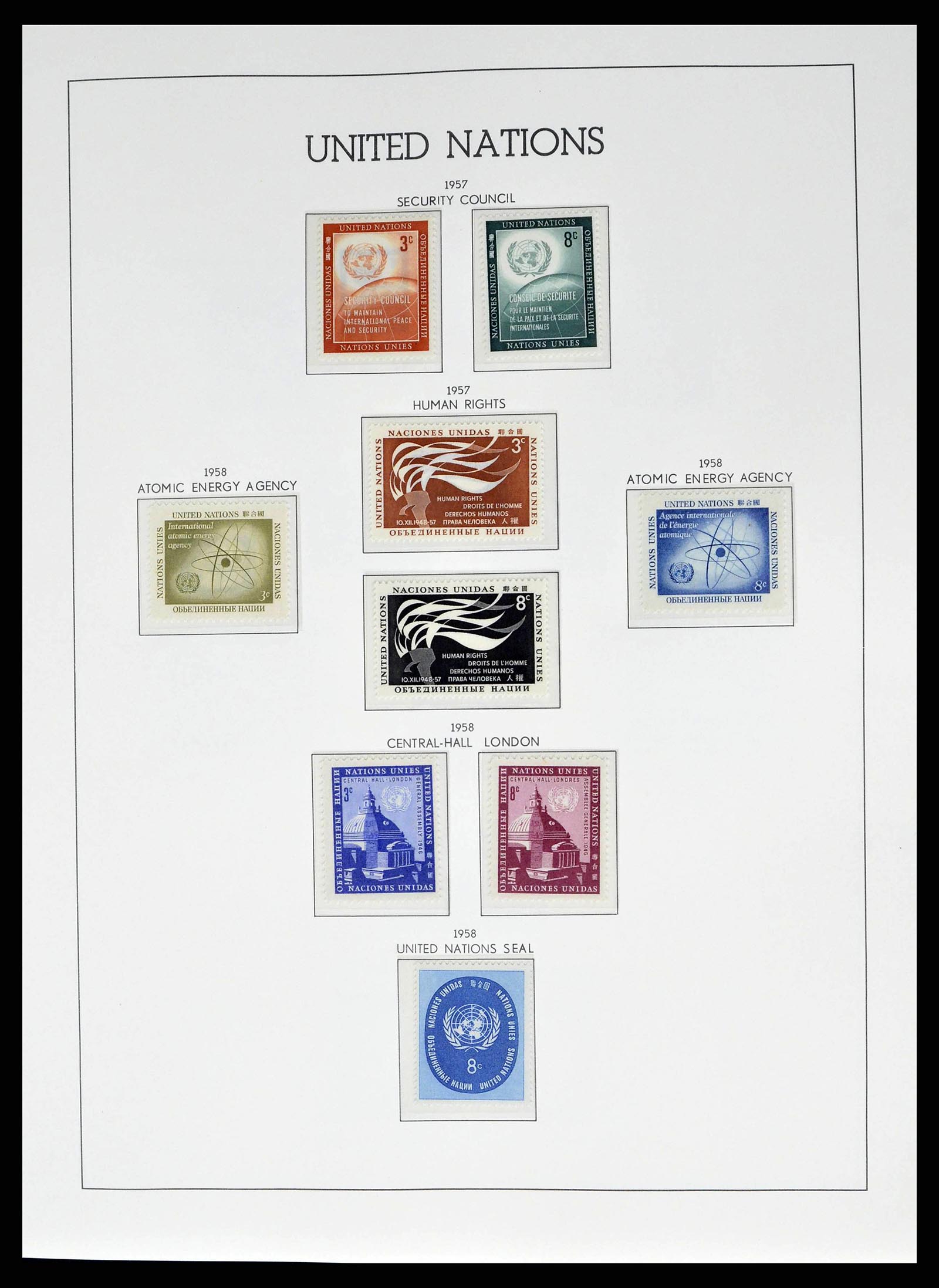 38607 0011 - Postzegelverzameling 38607 Verenigde Naties New York compleet 1951-20