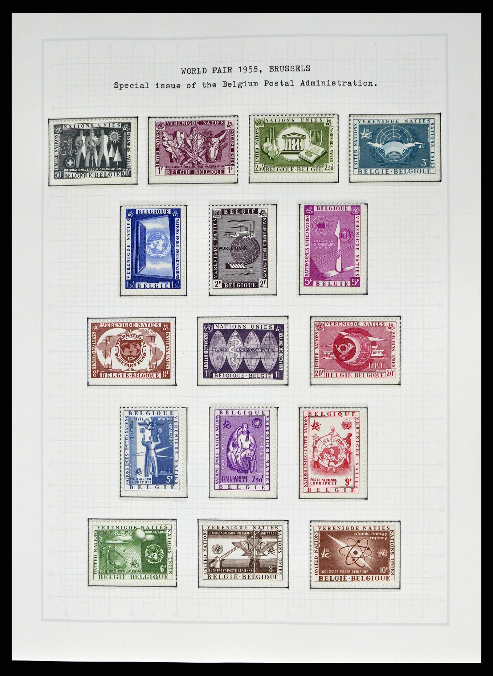 38607 0013 - Postzegelverzameling 38607 Verenigde Naties New York compleet 1951-20