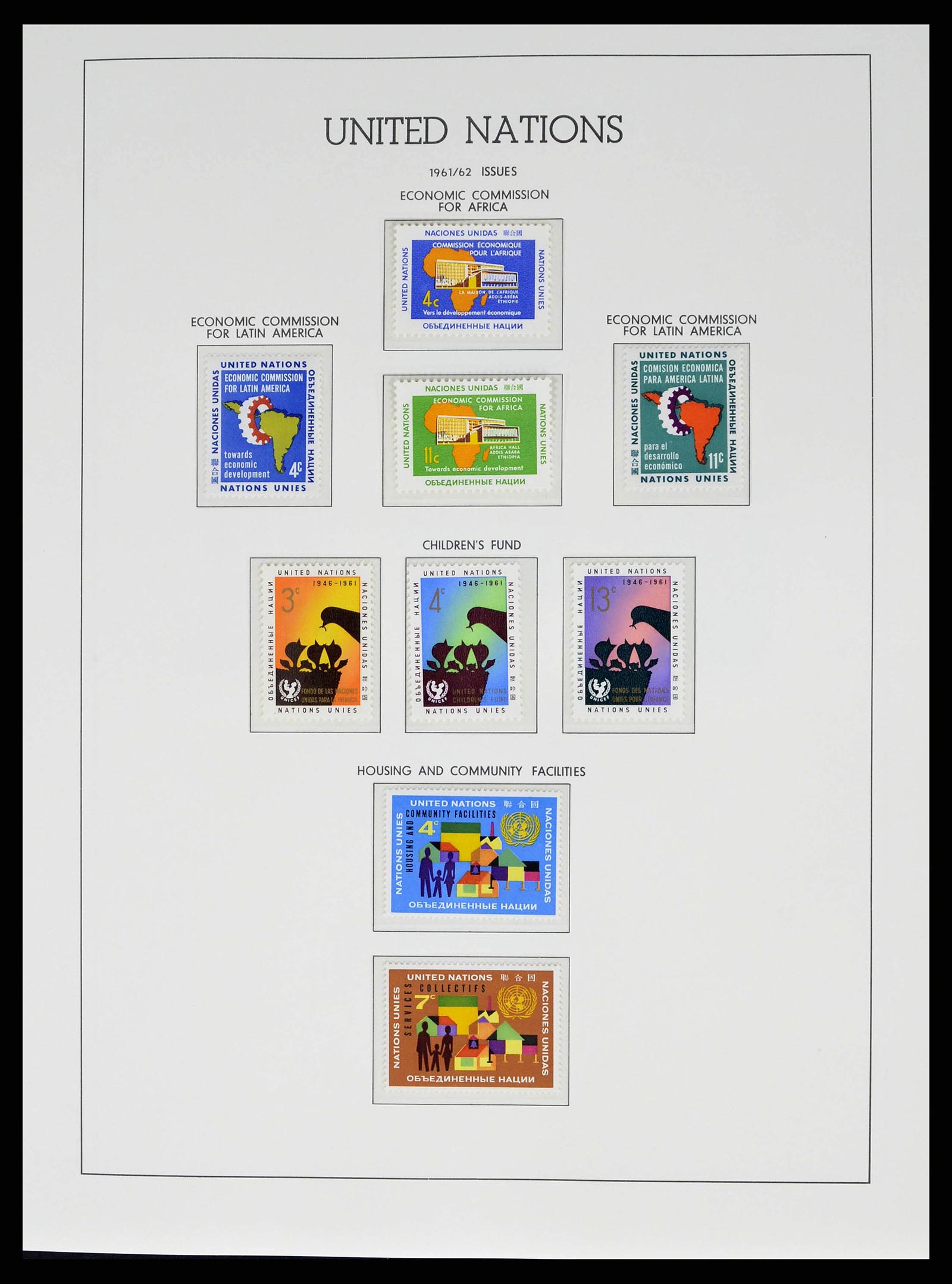 38607 0018 - Postzegelverzameling 38607 Verenigde Naties New York compleet 1951-20