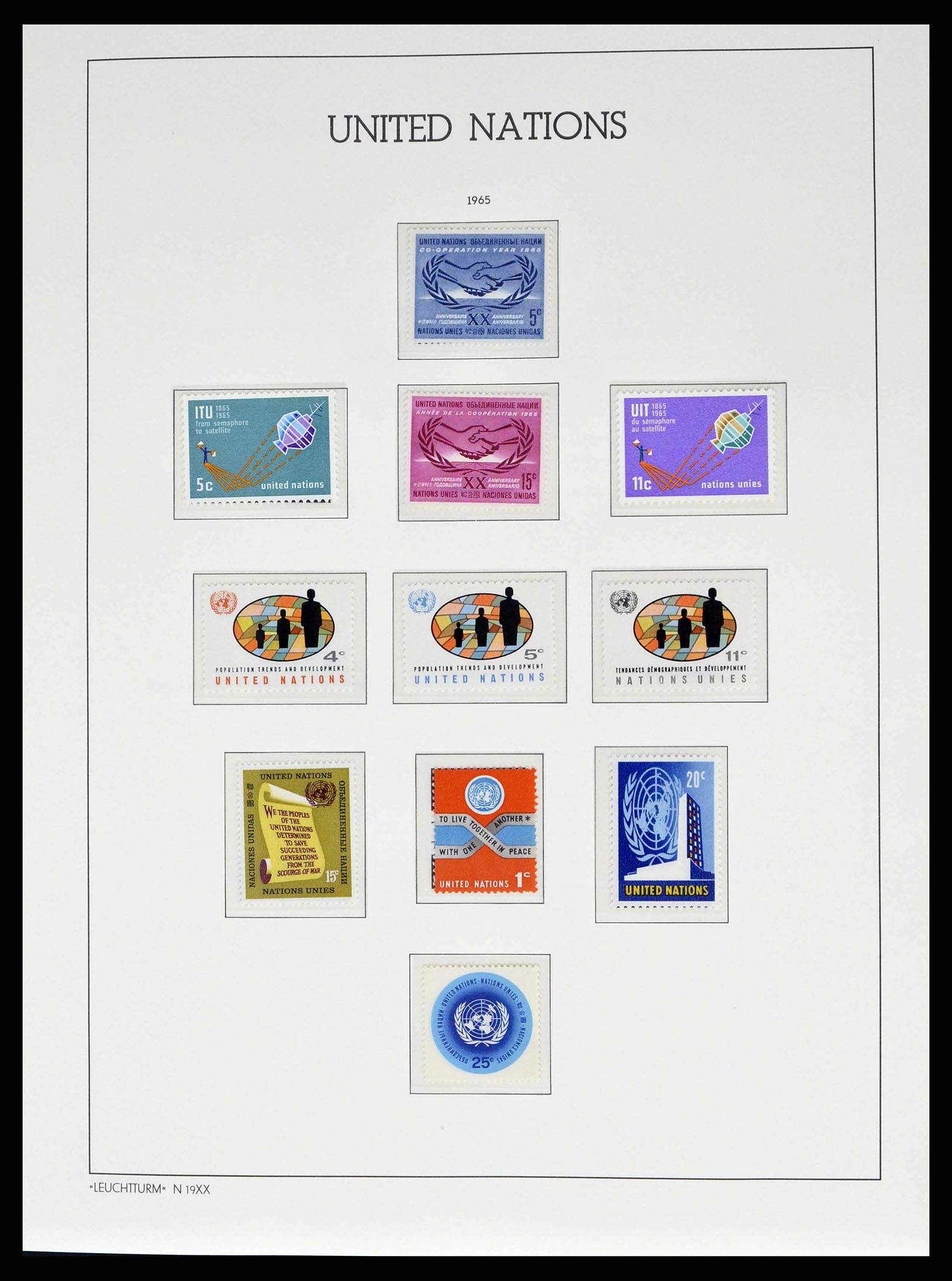 38607 0026 - Stamp collection 38607 United Nations New York complete collection 1951-
