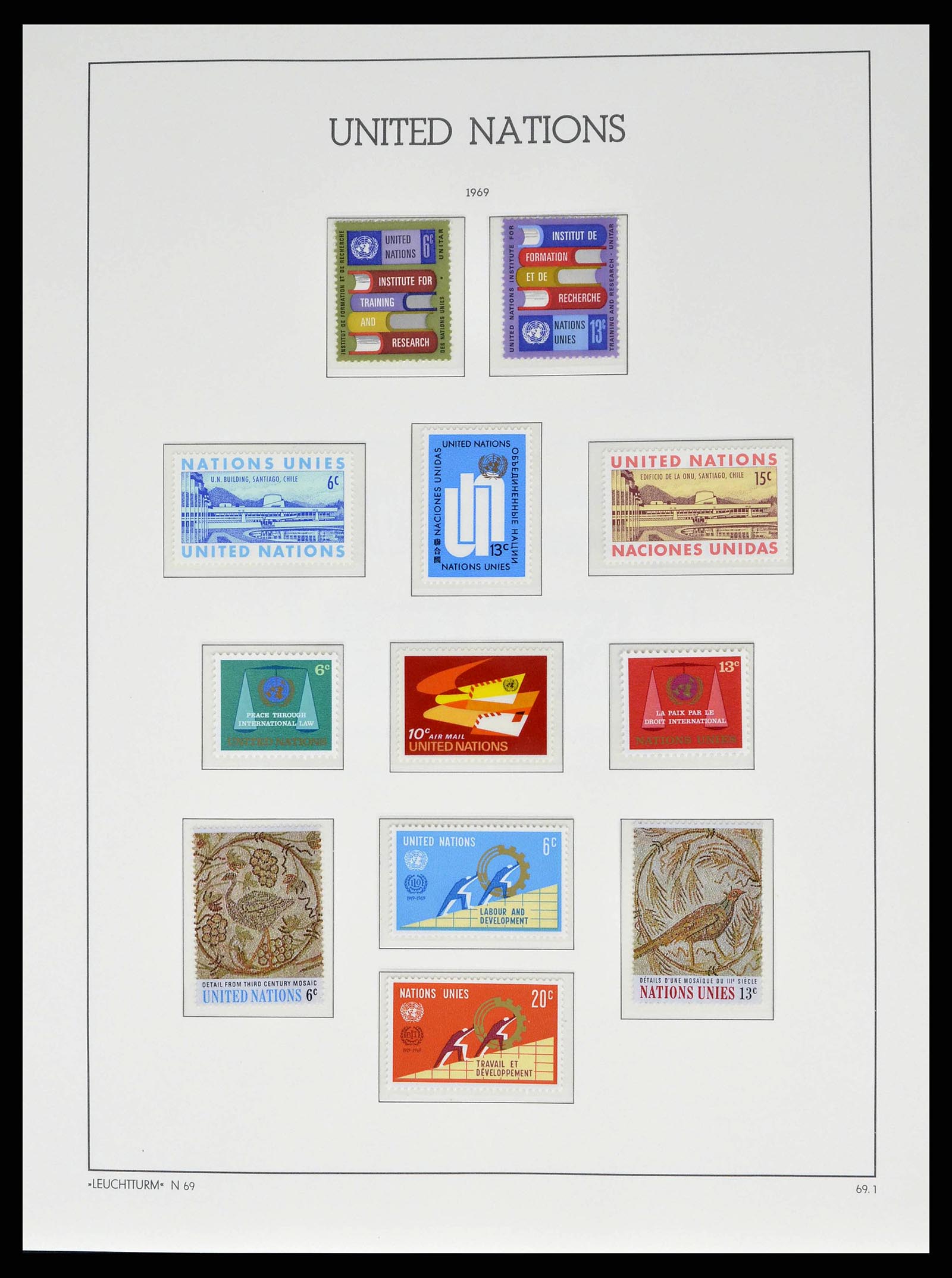 38607 0033 - Stamp collection 38607 United Nations New York complete collection 1951-