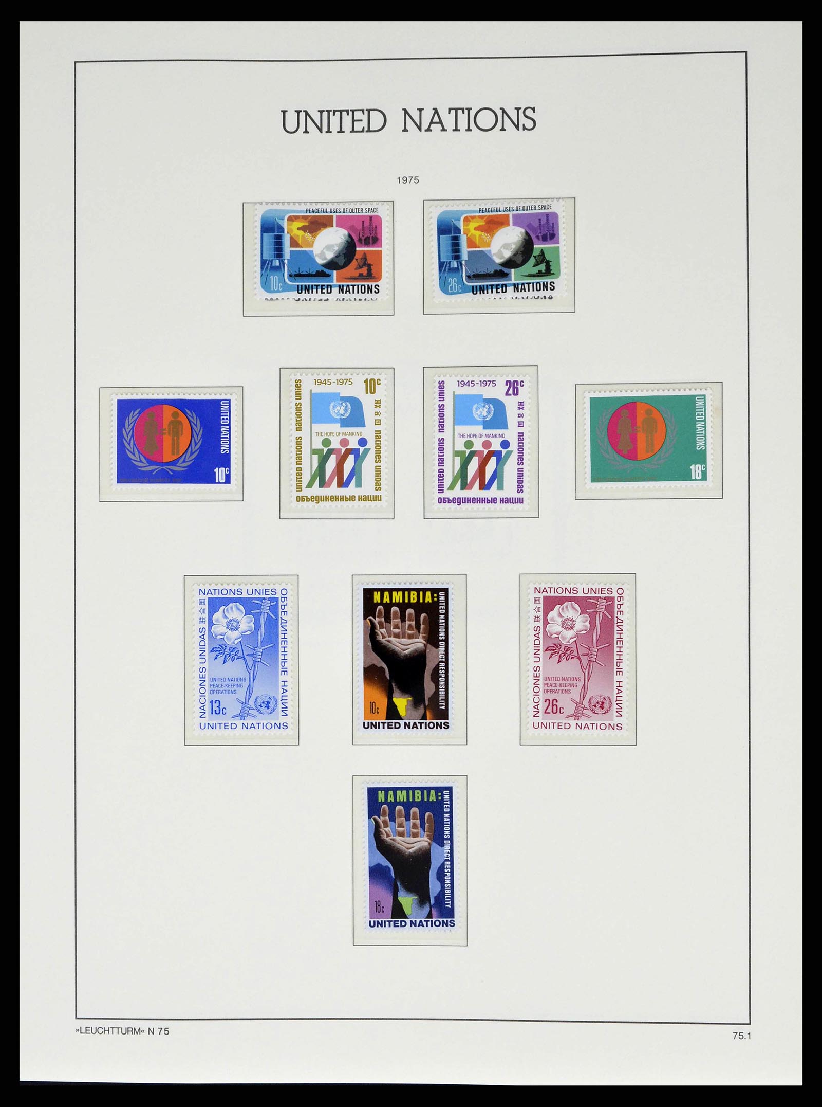 38607 0041 - Stamp collection 38607 United Nations New York complete collection 1951-