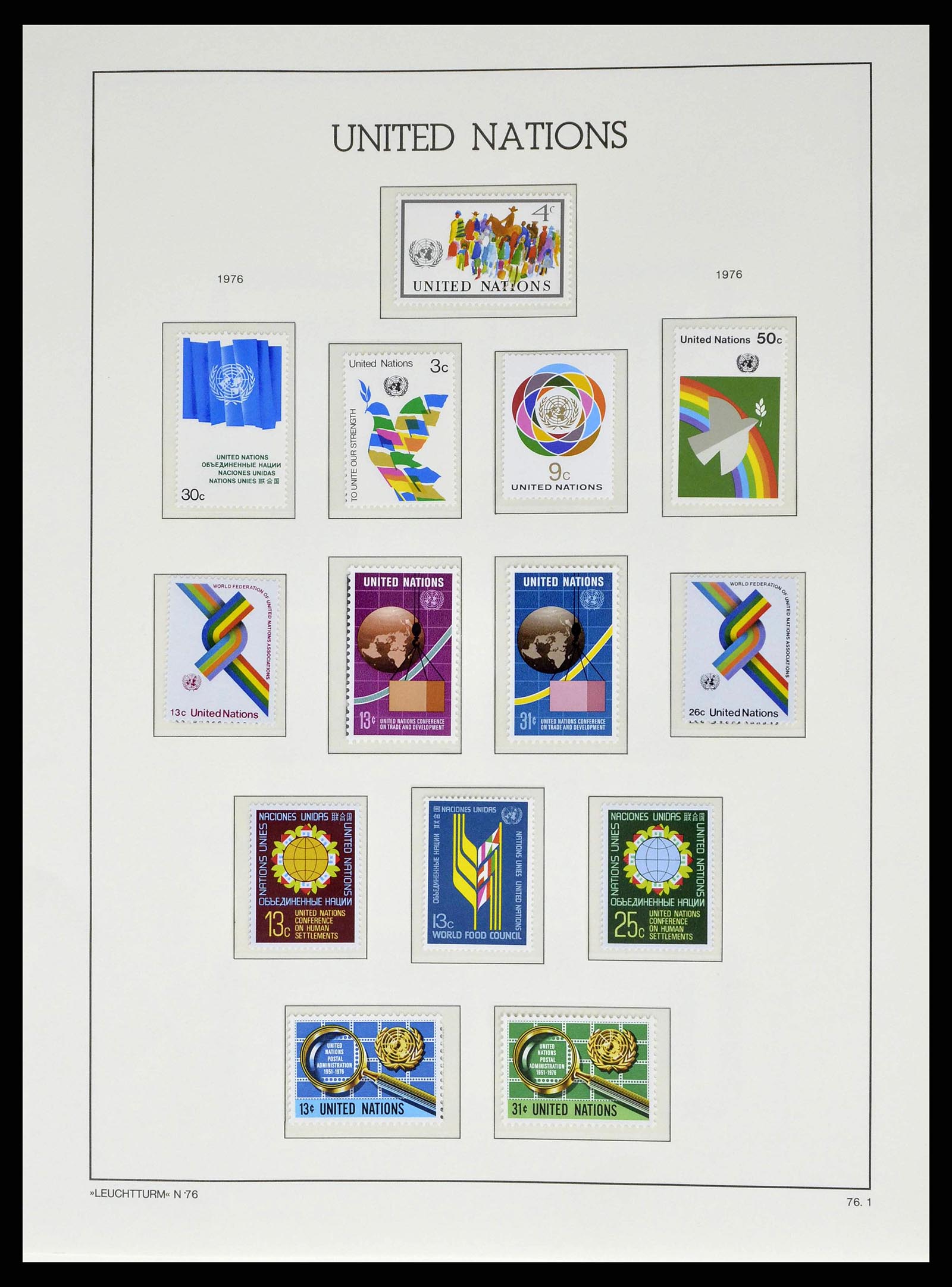 38607 0043 - Stamp collection 38607 United Nations New York complete collection 1951-