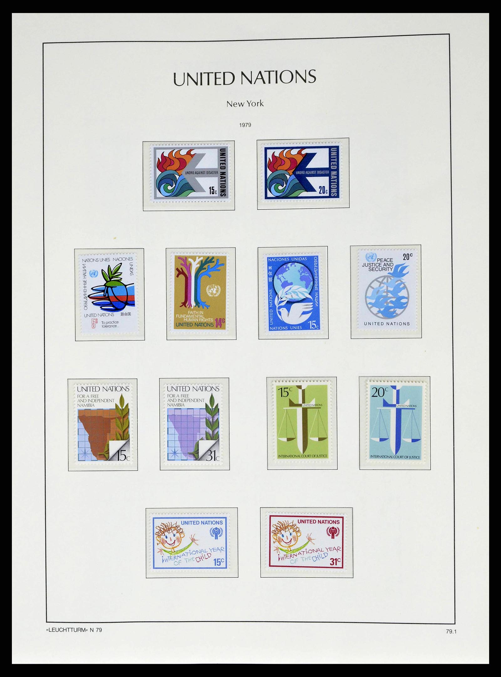 38607 0048 - Stamp collection 38607 United Nations New York complete collection 1951-