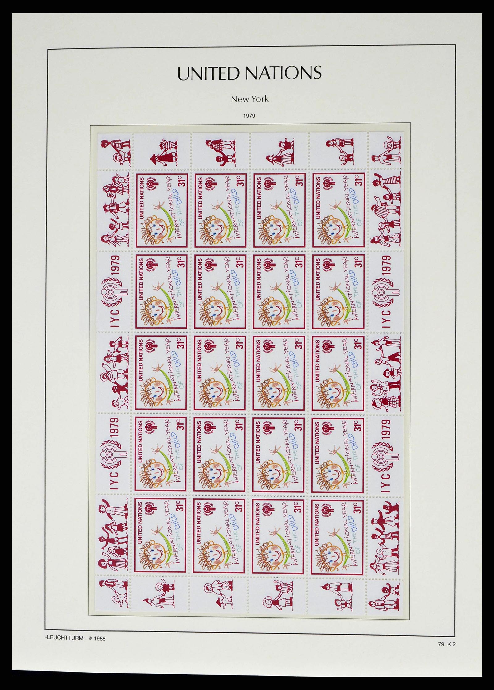 38607 0050 - Stamp collection 38607 United Nations New York complete collection 1951-