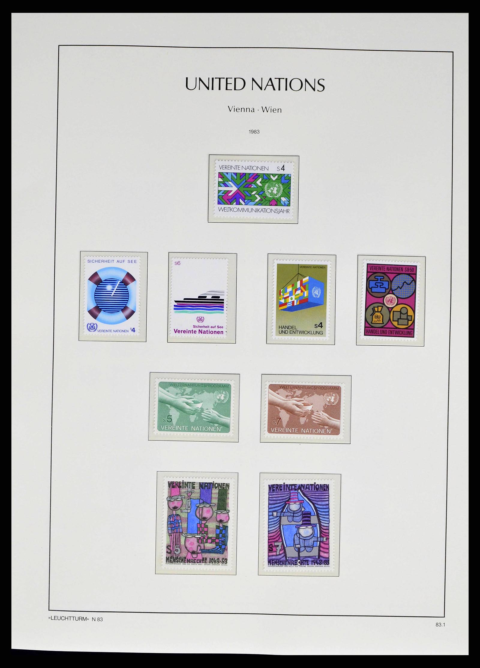 38608 0006 - Postzegelverzameling 38608 Verenigde Naties Wenen compleet 1980-2013.