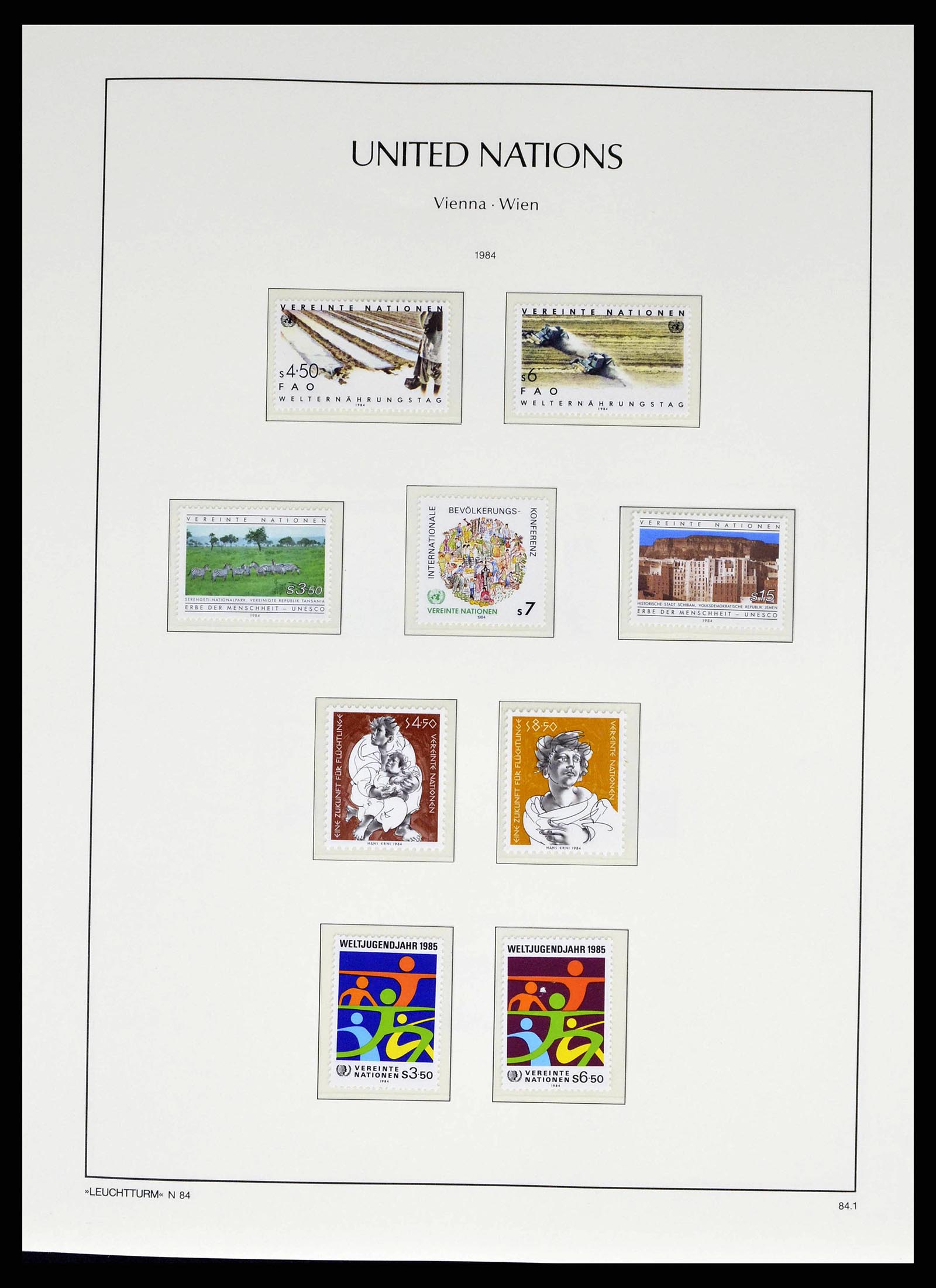 38608 0009 - Postzegelverzameling 38608 Verenigde Naties Wenen compleet 1980-2013.
