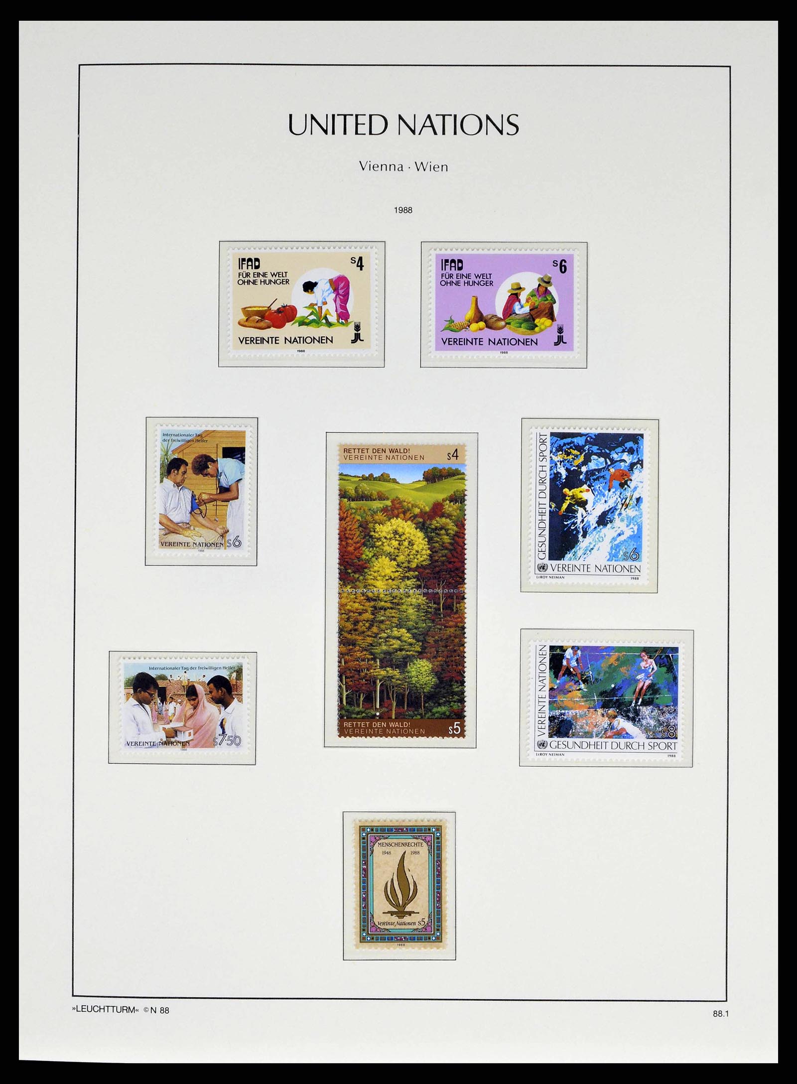38608 0016 - Postzegelverzameling 38608 Verenigde Naties Wenen compleet 1980-2013.