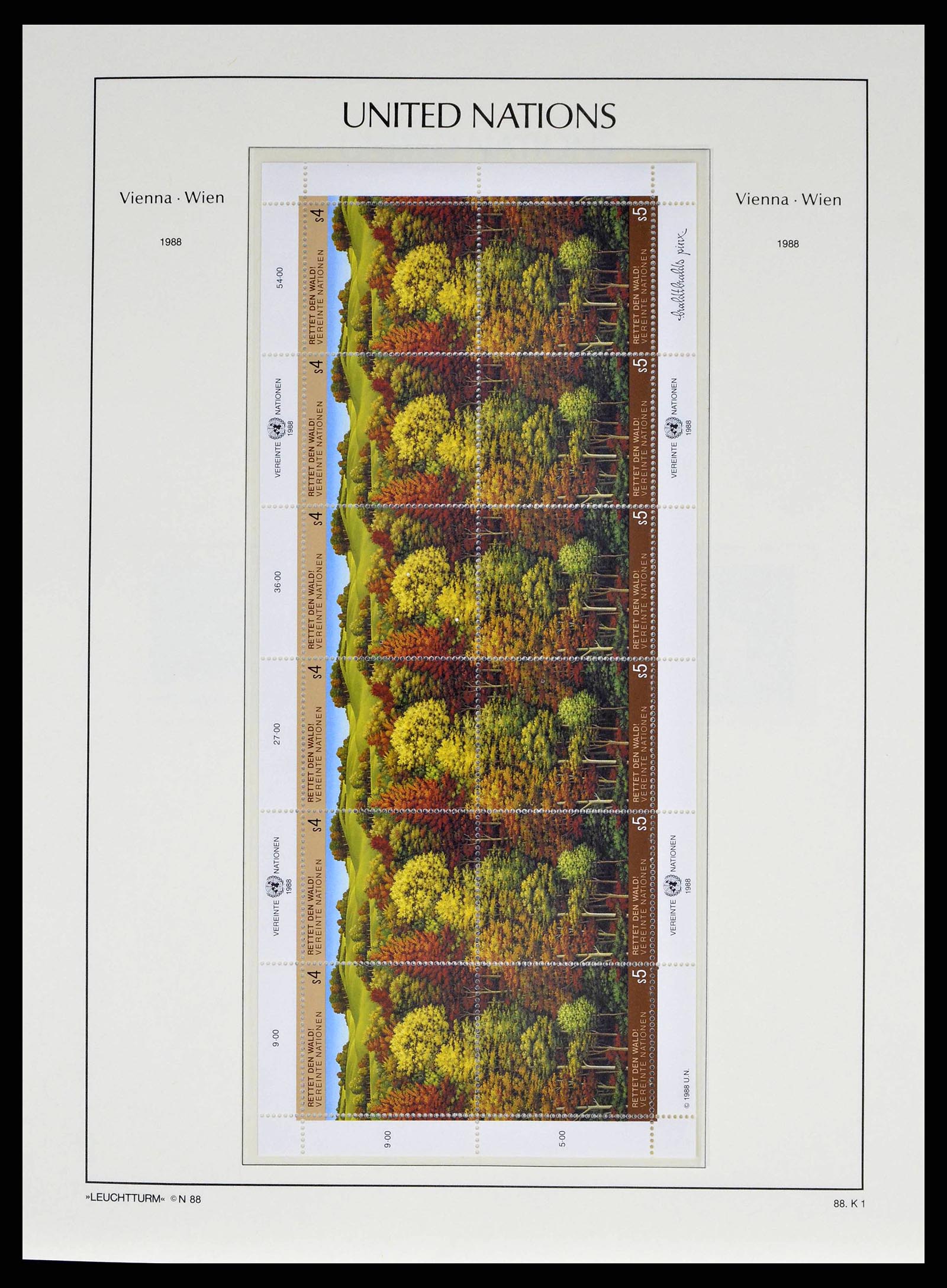 38608 0018 - Postzegelverzameling 38608 Verenigde Naties Wenen compleet 1980-2013.