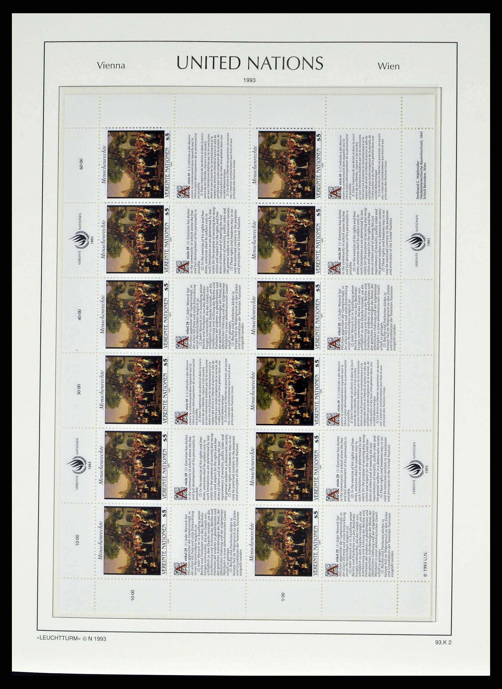 38608 0042 - Stamp collection 38608 United Nations Vienna complete collection 1980-20