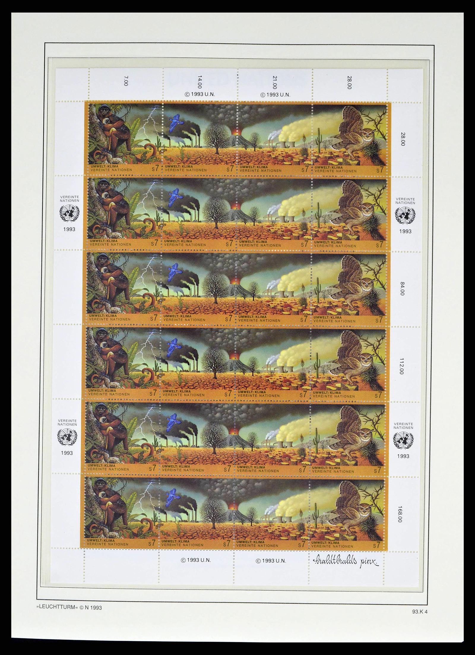 38608 0044 - Postzegelverzameling 38608 Verenigde Naties Wenen compleet 1980-2013.