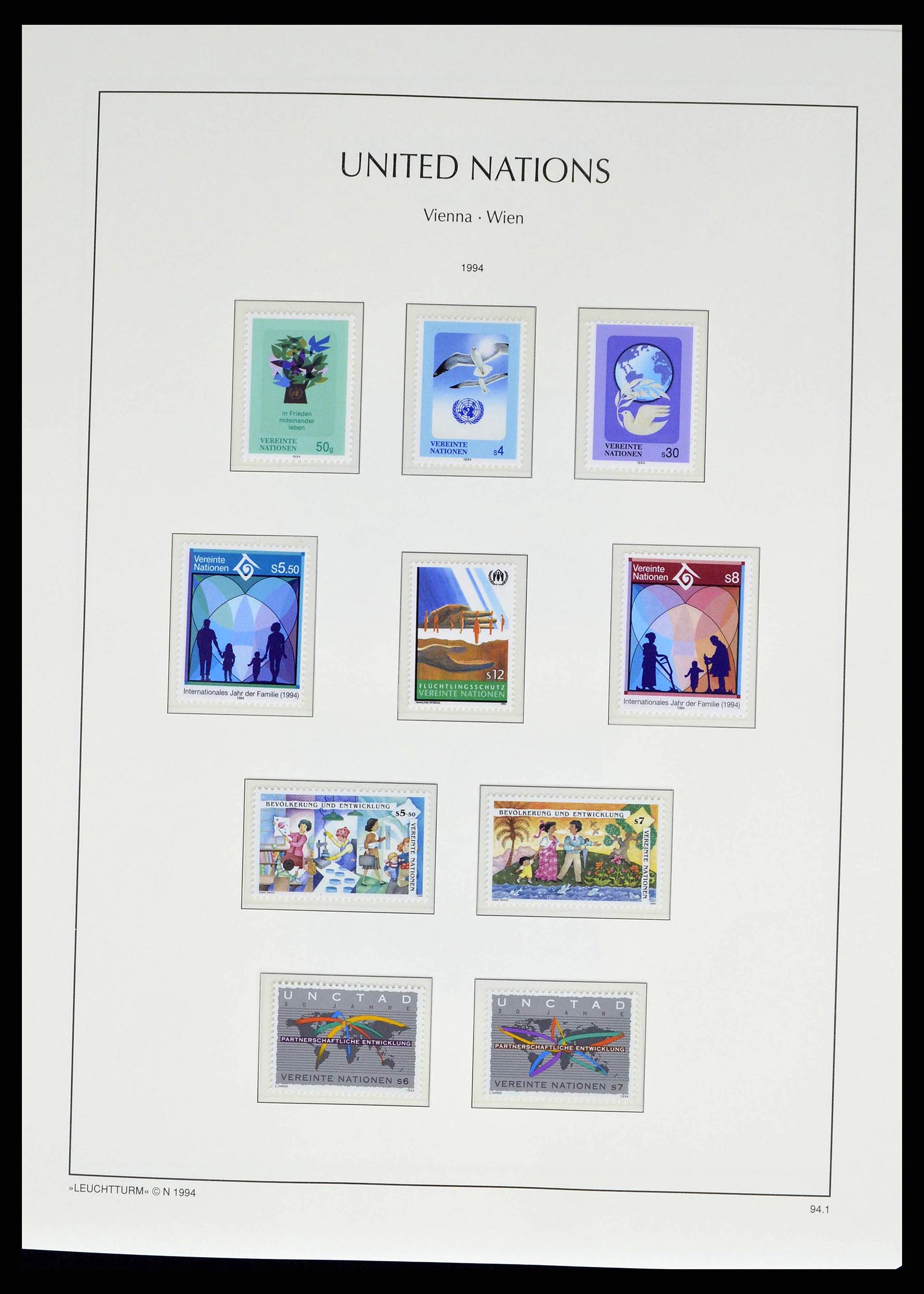 38608 0045 - Postzegelverzameling 38608 Verenigde Naties Wenen compleet 1980-2013.