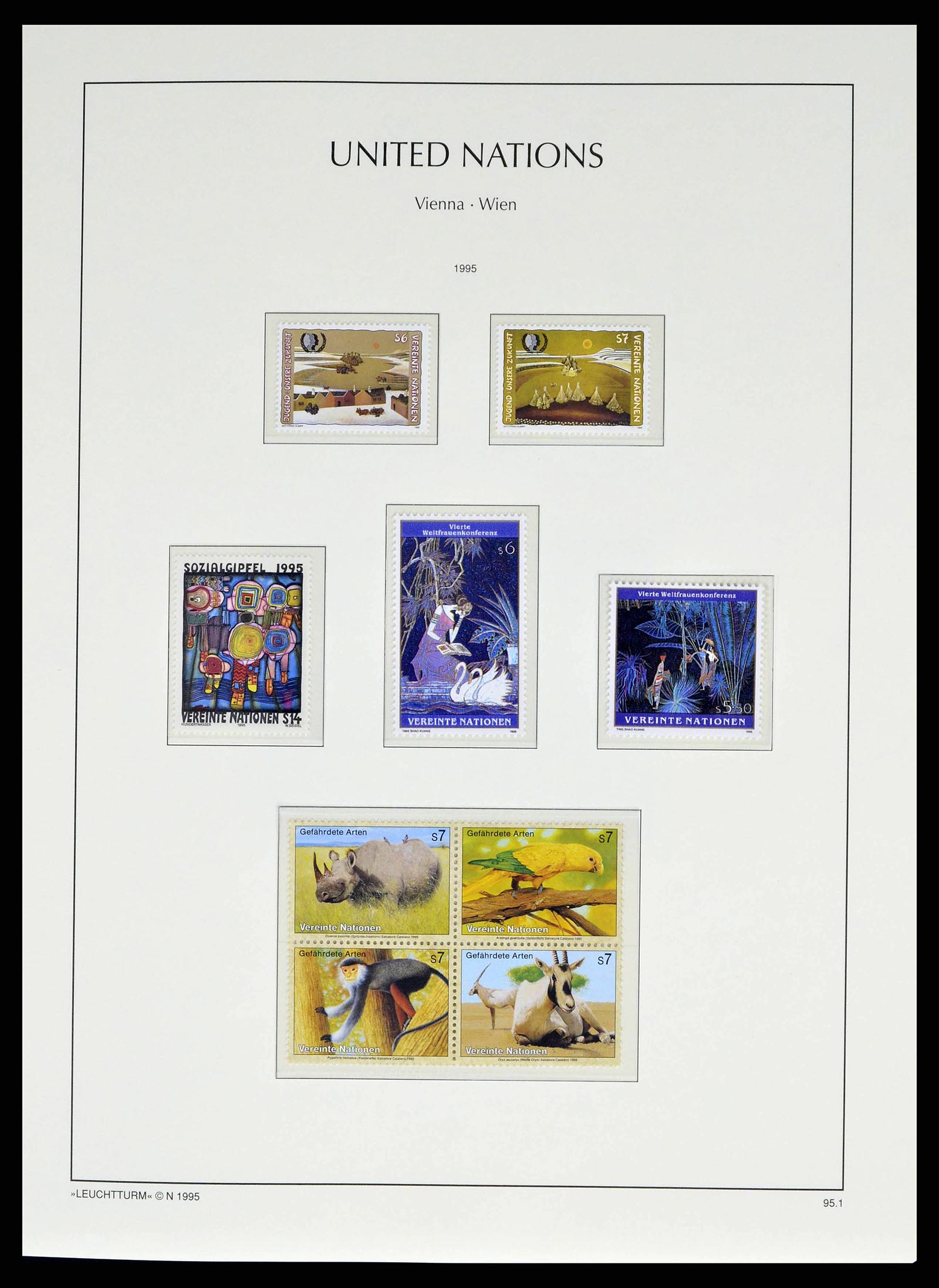 38608 0048 - Stamp collection 38608 United Nations Vienna complete collection 1980-20