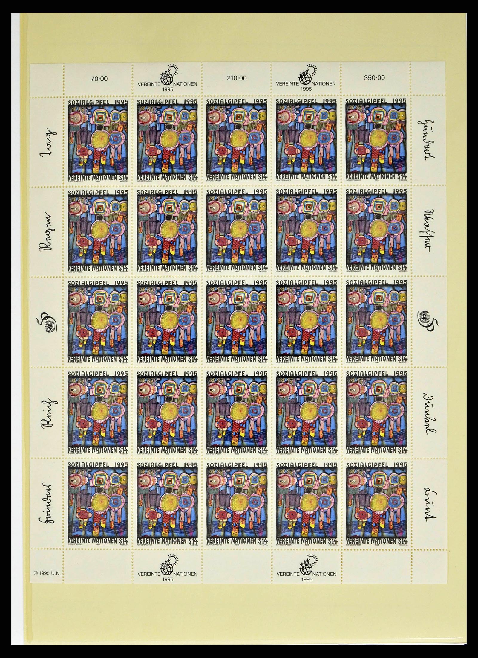 38608 0052 - Postzegelverzameling 38608 Verenigde Naties Wenen compleet 1980-2013.