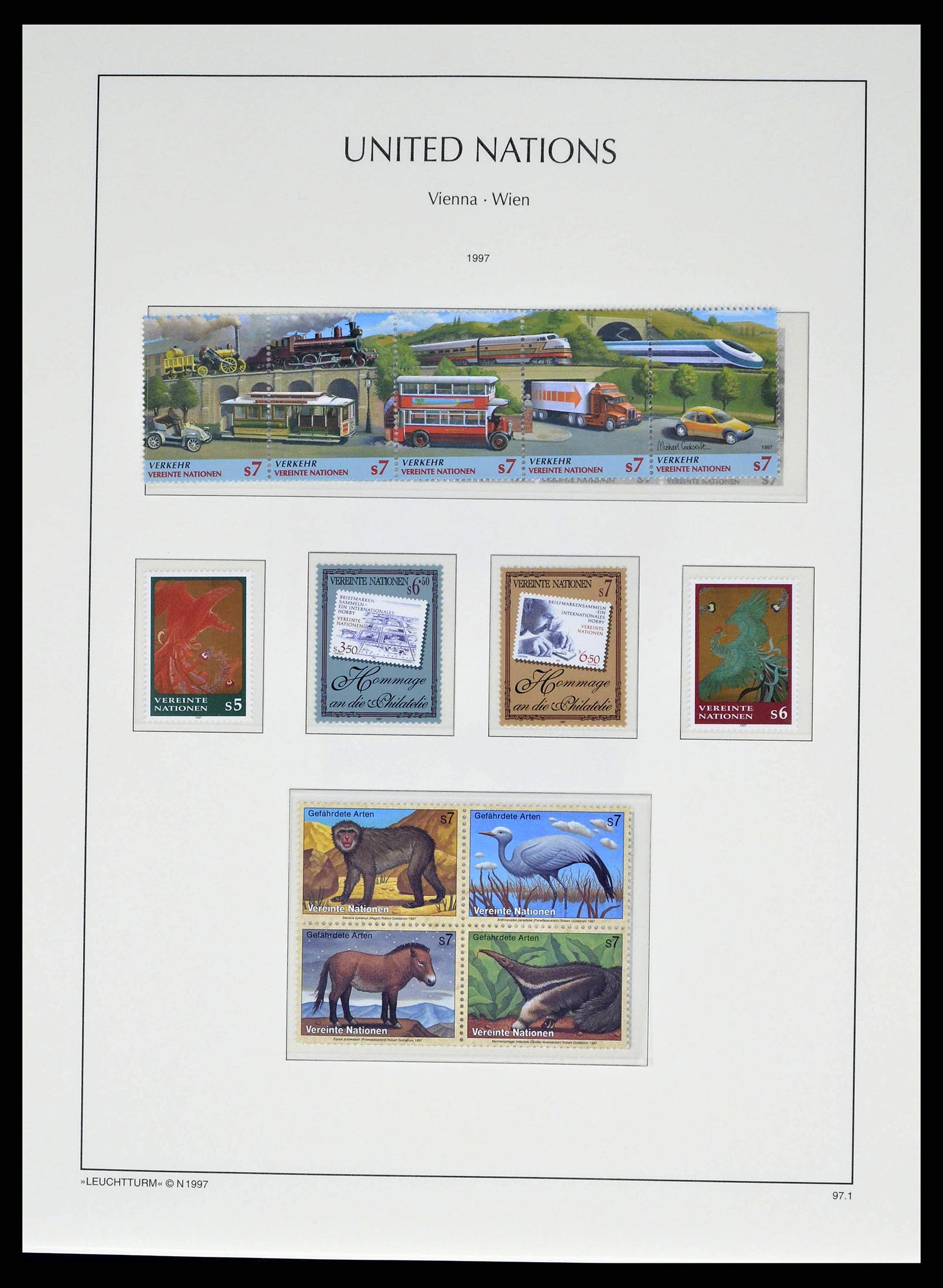 38608 0059 - Postzegelverzameling 38608 Verenigde Naties Wenen compleet 1980-2013.