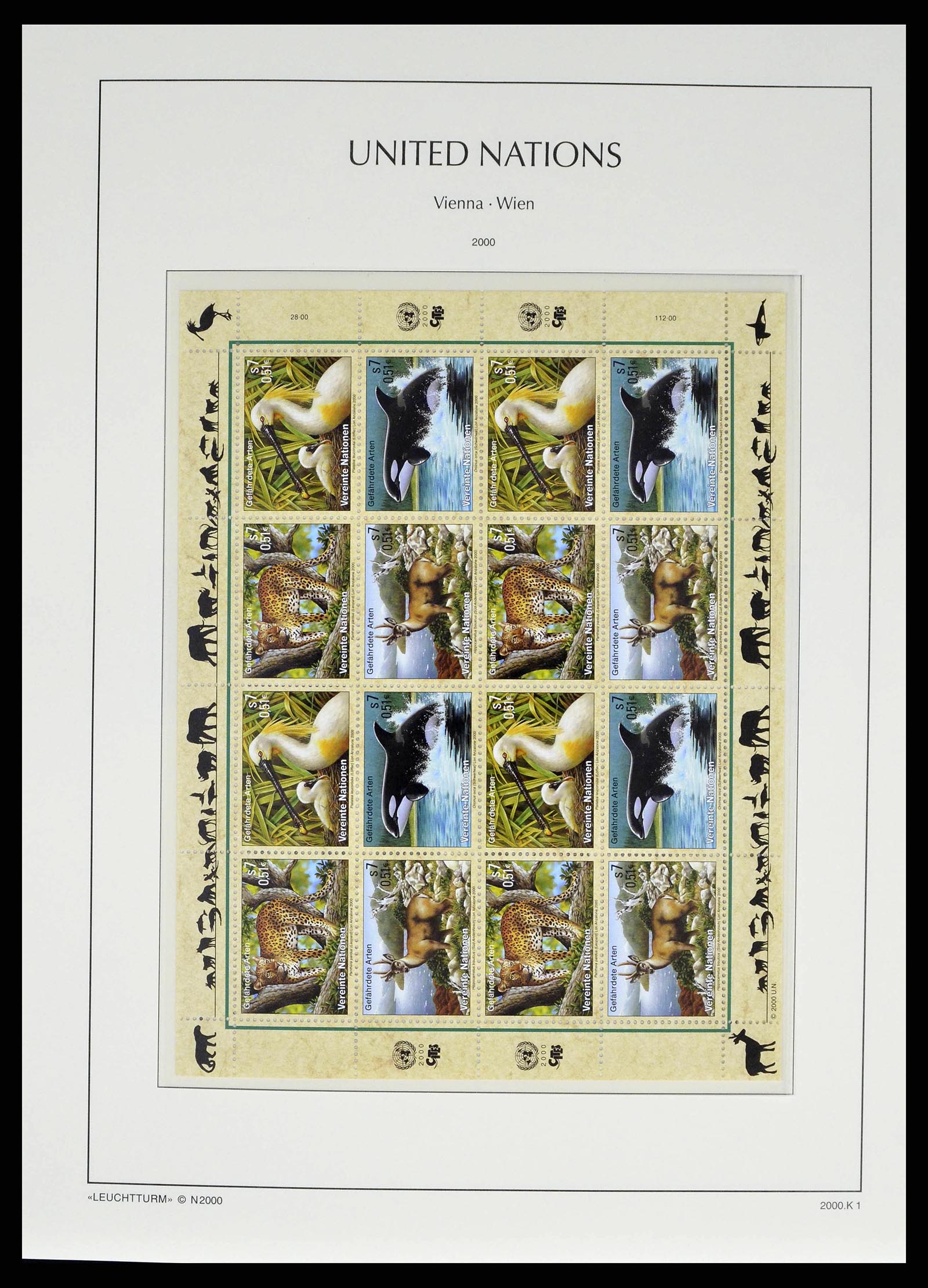 38608 0080 - Stamp collection 38608 United Nations Vienna complete collection 1980-20