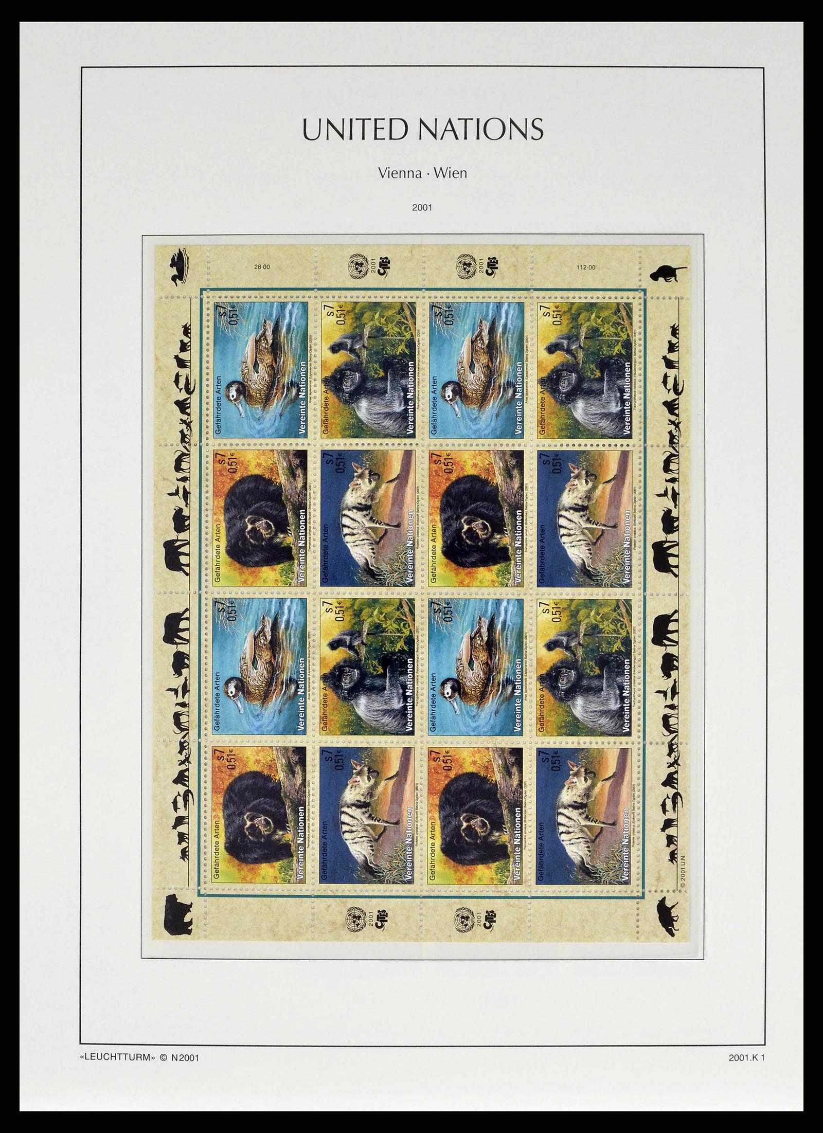 38608 0084 - Stamp collection 38608 United Nations Vienna complete collection 1980-20
