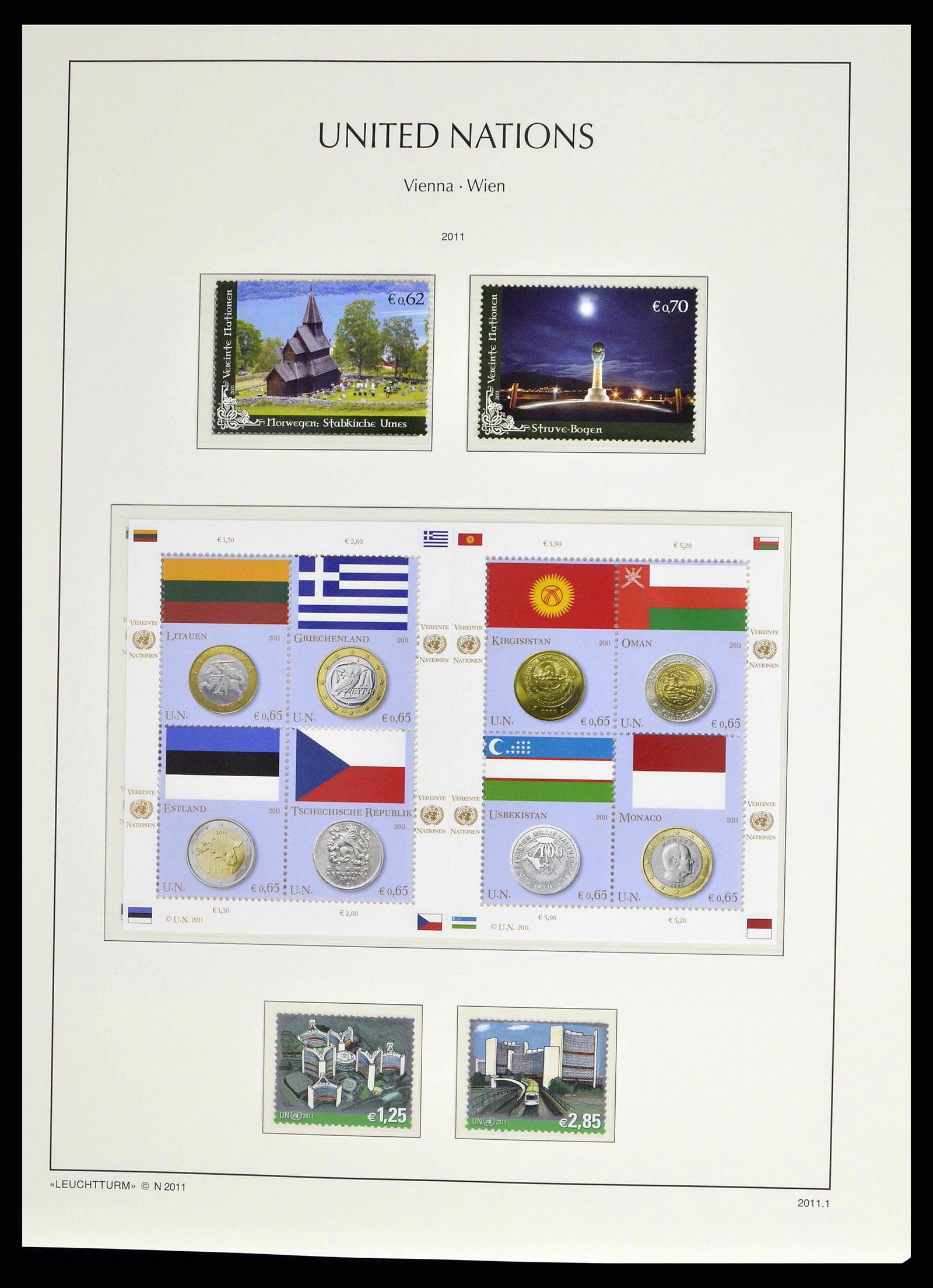 38608 0151 - Stamp collection 38608 United Nations Vienna complete collection 1980-20