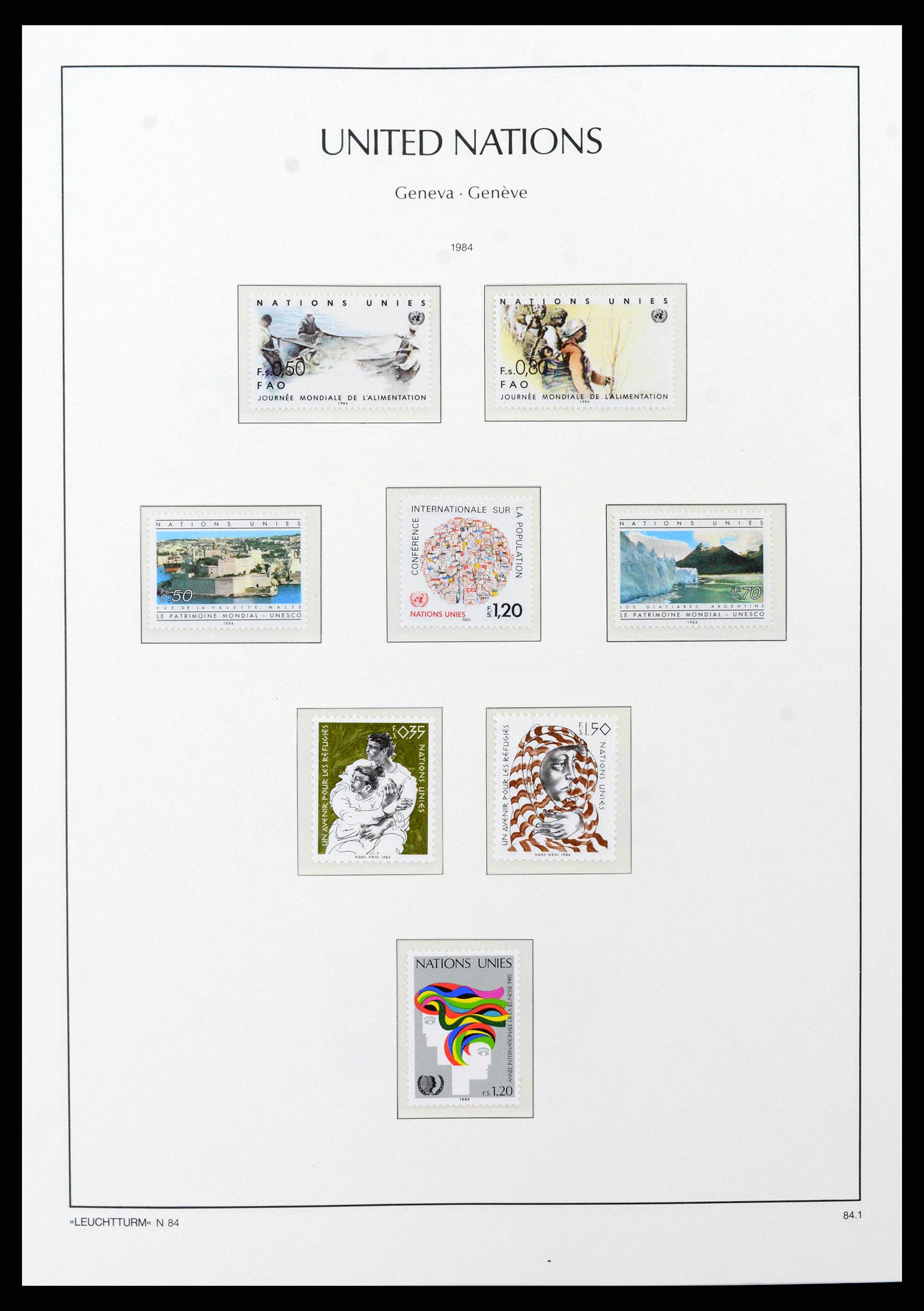 38609 0025 - Postzegelverzameling 38609 Verenigde Naties Genève compleet 1969-2013