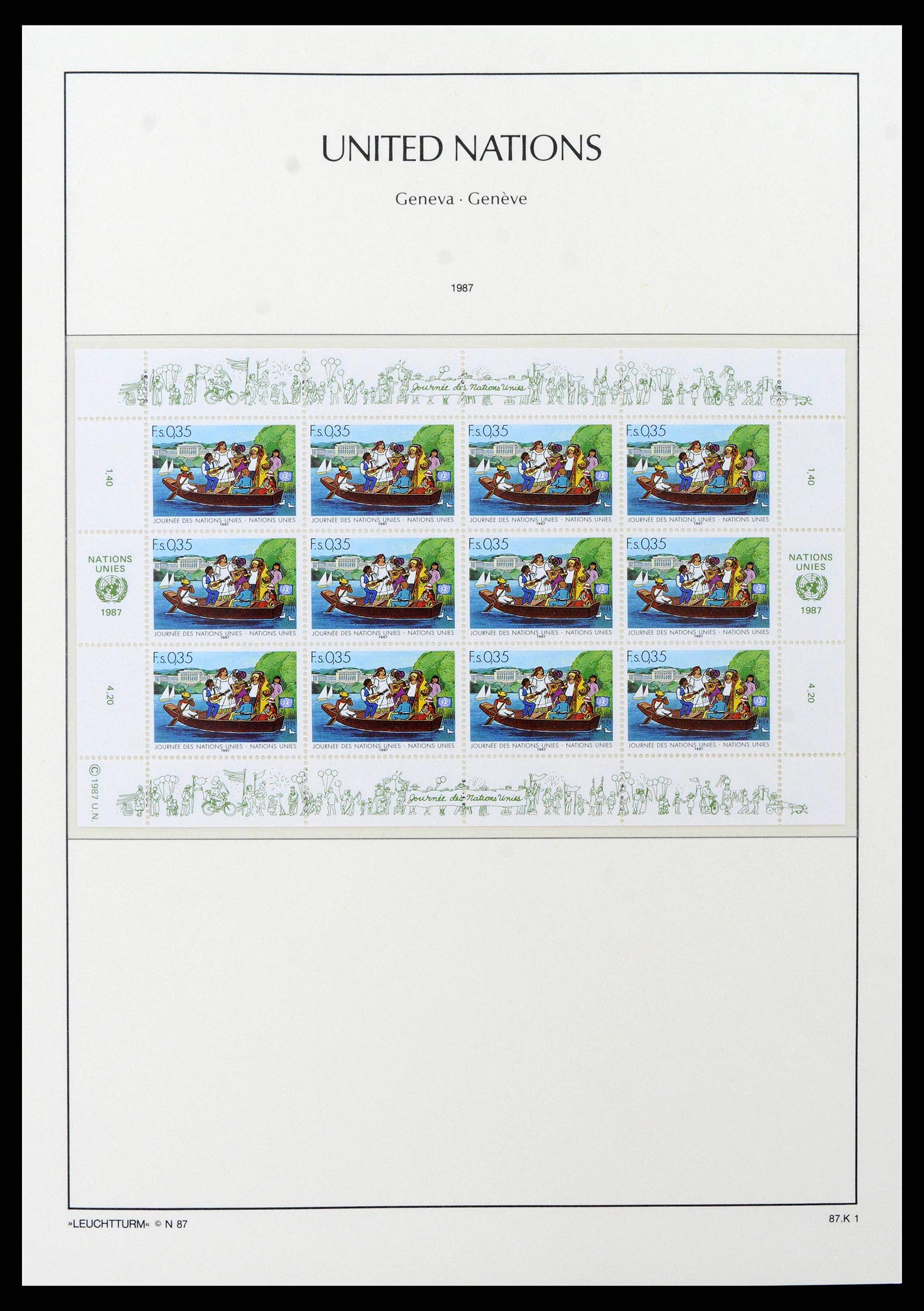 38609 0030 - Postzegelverzameling 38609 Verenigde Naties Genève compleet 1969-2013