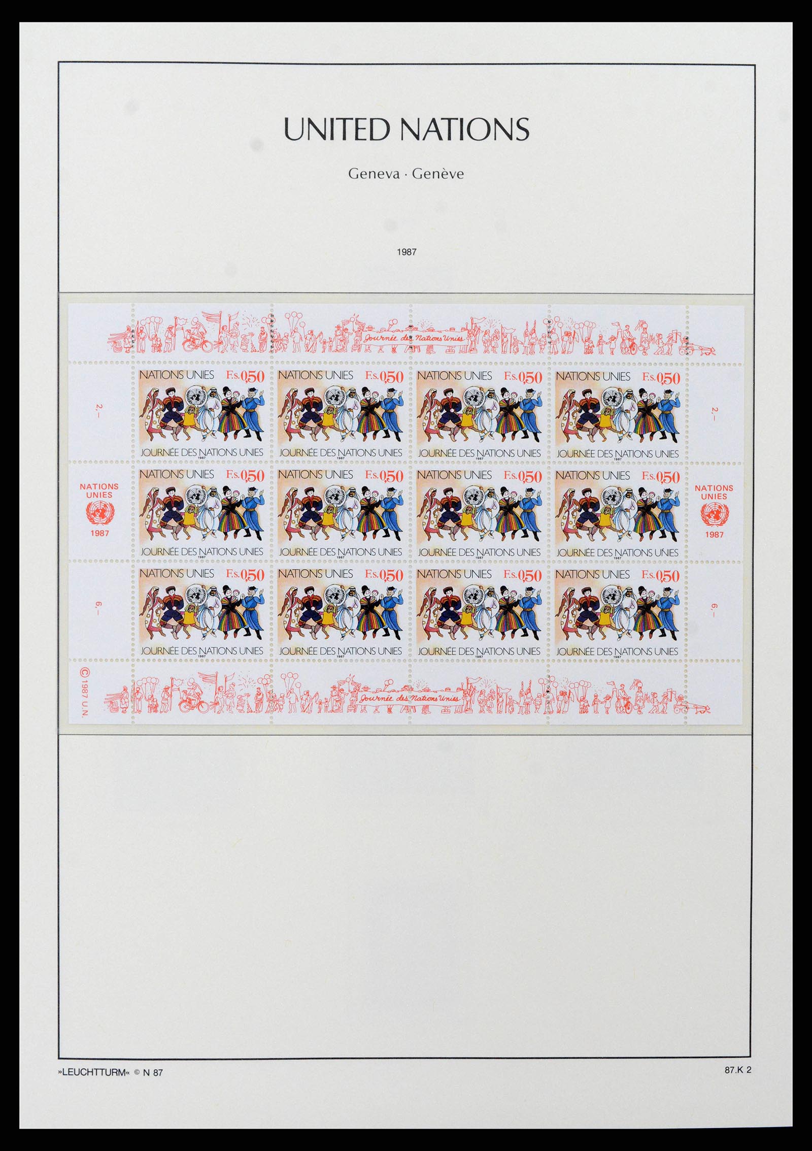 38609 0031 - Postzegelverzameling 38609 Verenigde Naties Genève compleet 1969-2013