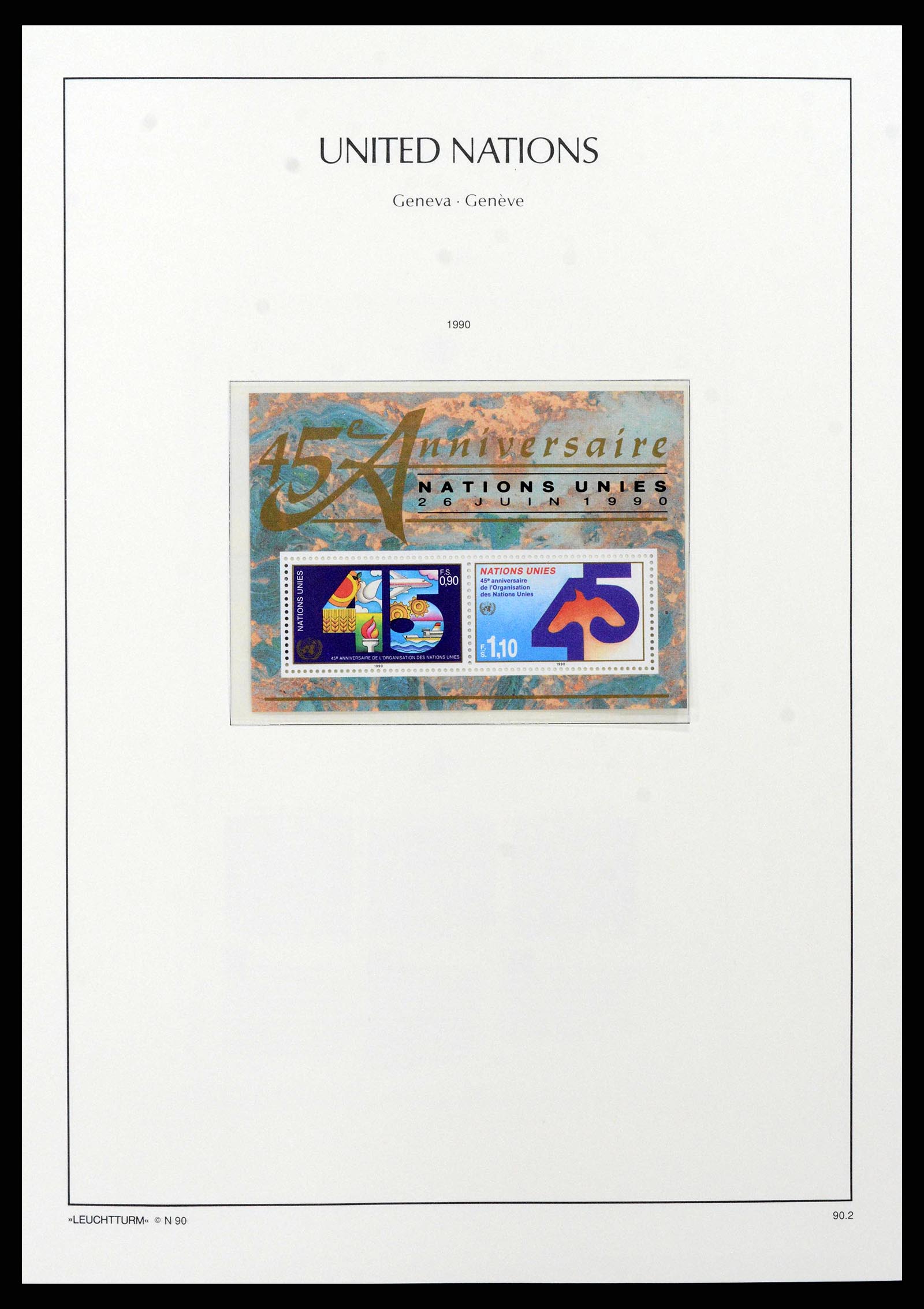 38609 0040 - Postzegelverzameling 38609 Verenigde Naties Genève compleet 1969-2013