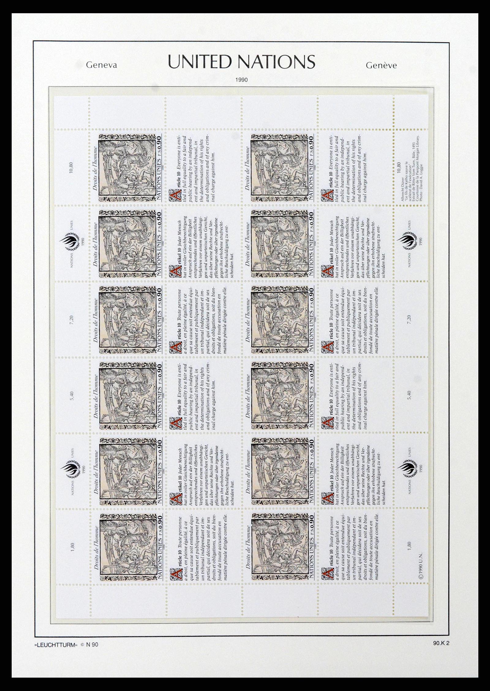 38609 0043 - Postzegelverzameling 38609 Verenigde Naties Genève compleet 1969-2013