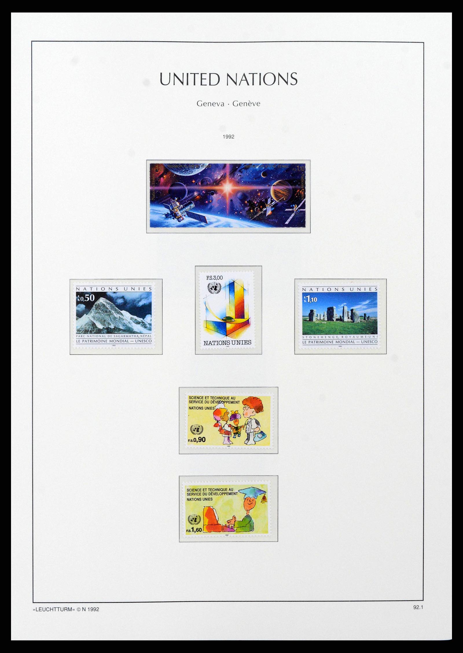 38609 0048 - Postzegelverzameling 38609 Verenigde Naties Genève compleet 1969-2013