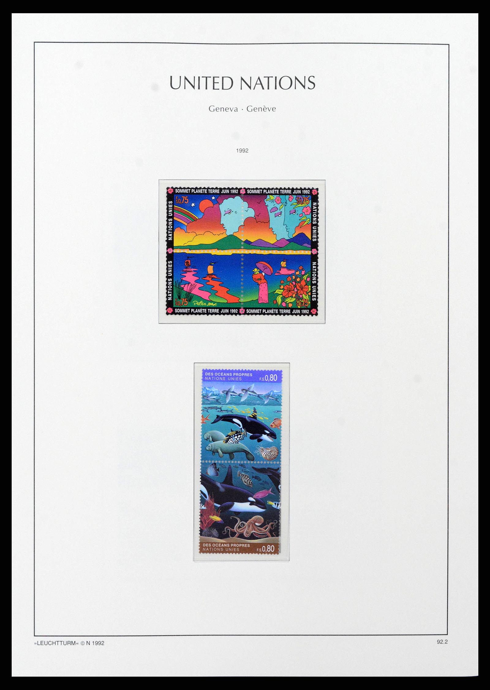 38609 0049 - Postzegelverzameling 38609 Verenigde Naties Genève compleet 1969-2013