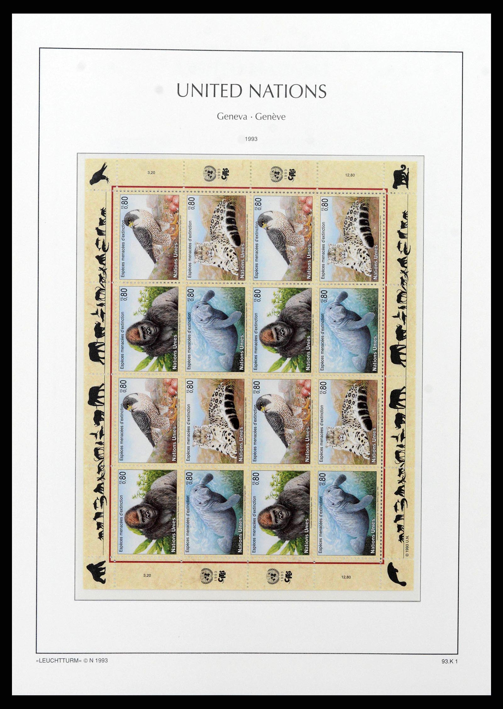 38609 0057 - Postzegelverzameling 38609 Verenigde Naties Genève compleet 1969-2013