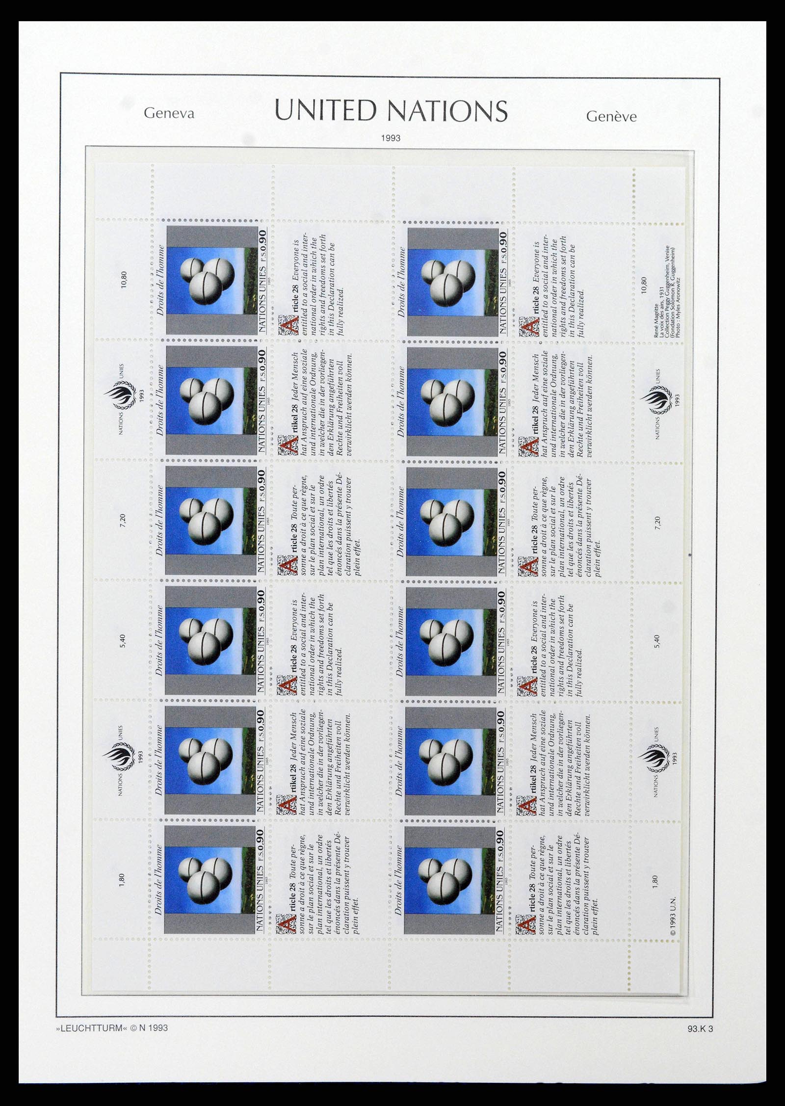 38609 0059 - Postzegelverzameling 38609 Verenigde Naties Genève compleet 1969-2013