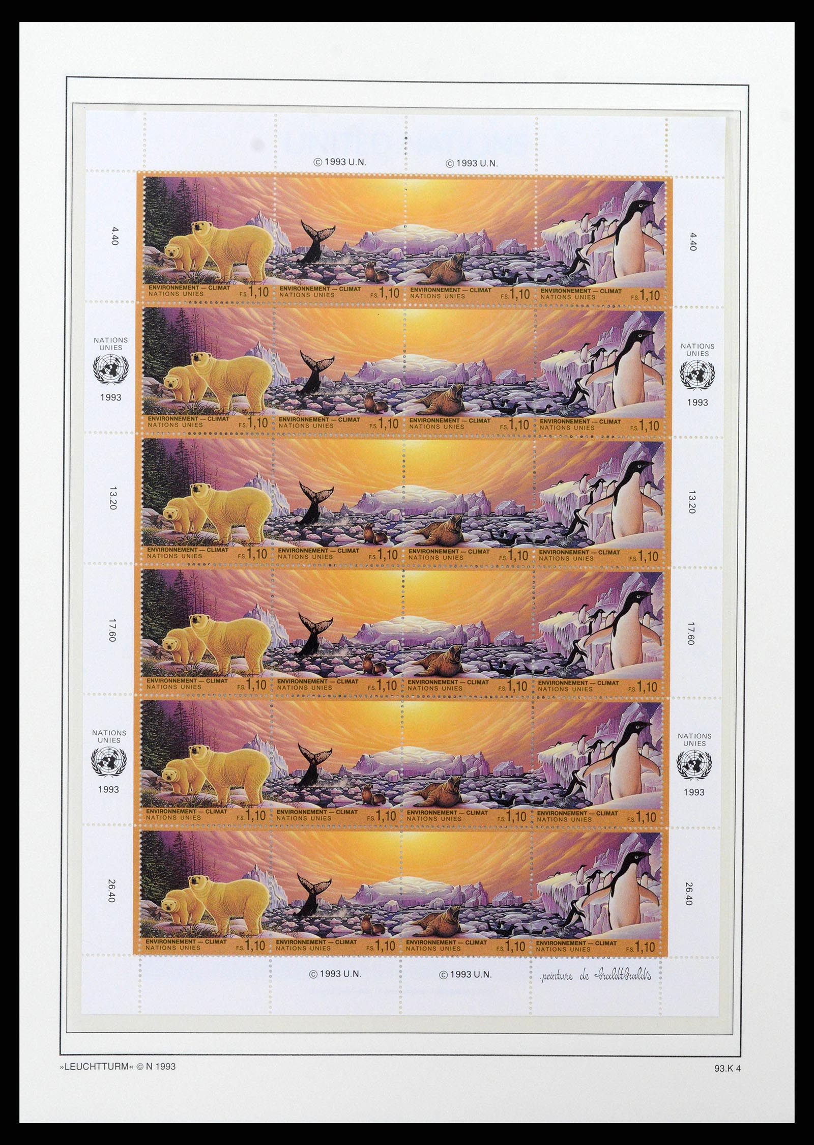 38609 0060 - Postzegelverzameling 38609 Verenigde Naties Genève compleet 1969-2013