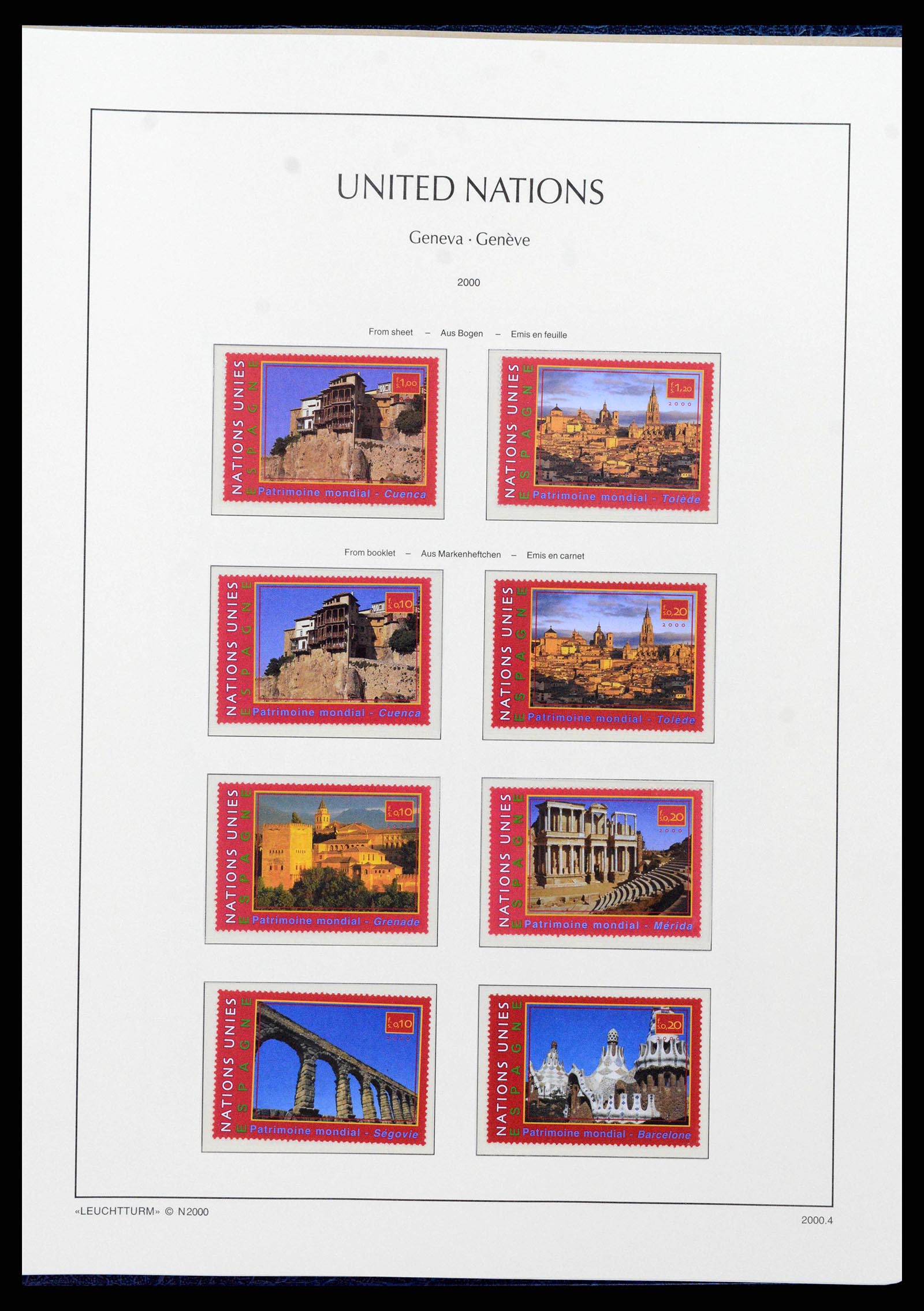 38609 0096 - Stamp collection 38609 United Nations Geneva complete collection 1969-20