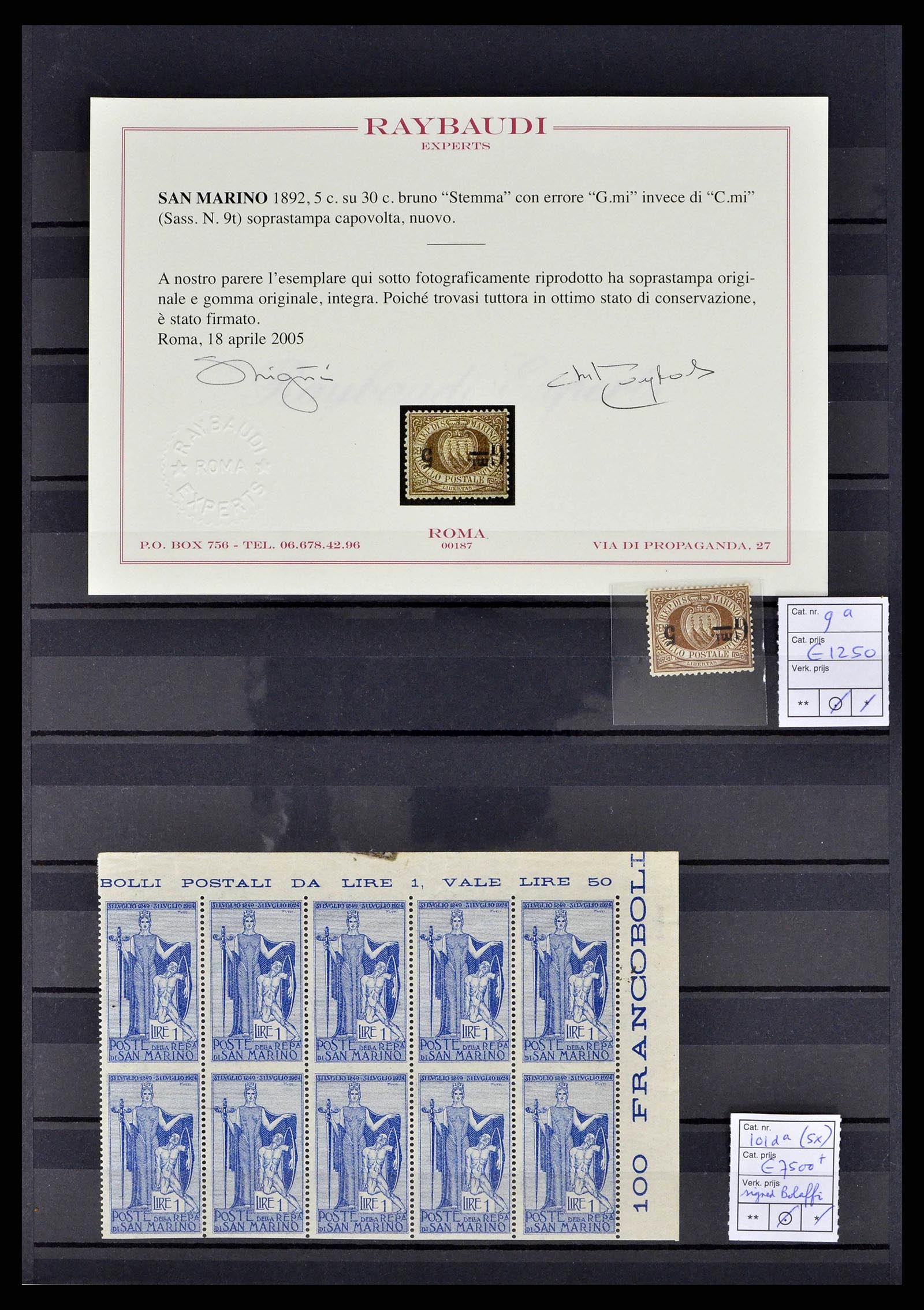 38613 0001 - Stamp collection 38613 San Marino varieties 1892-1945.