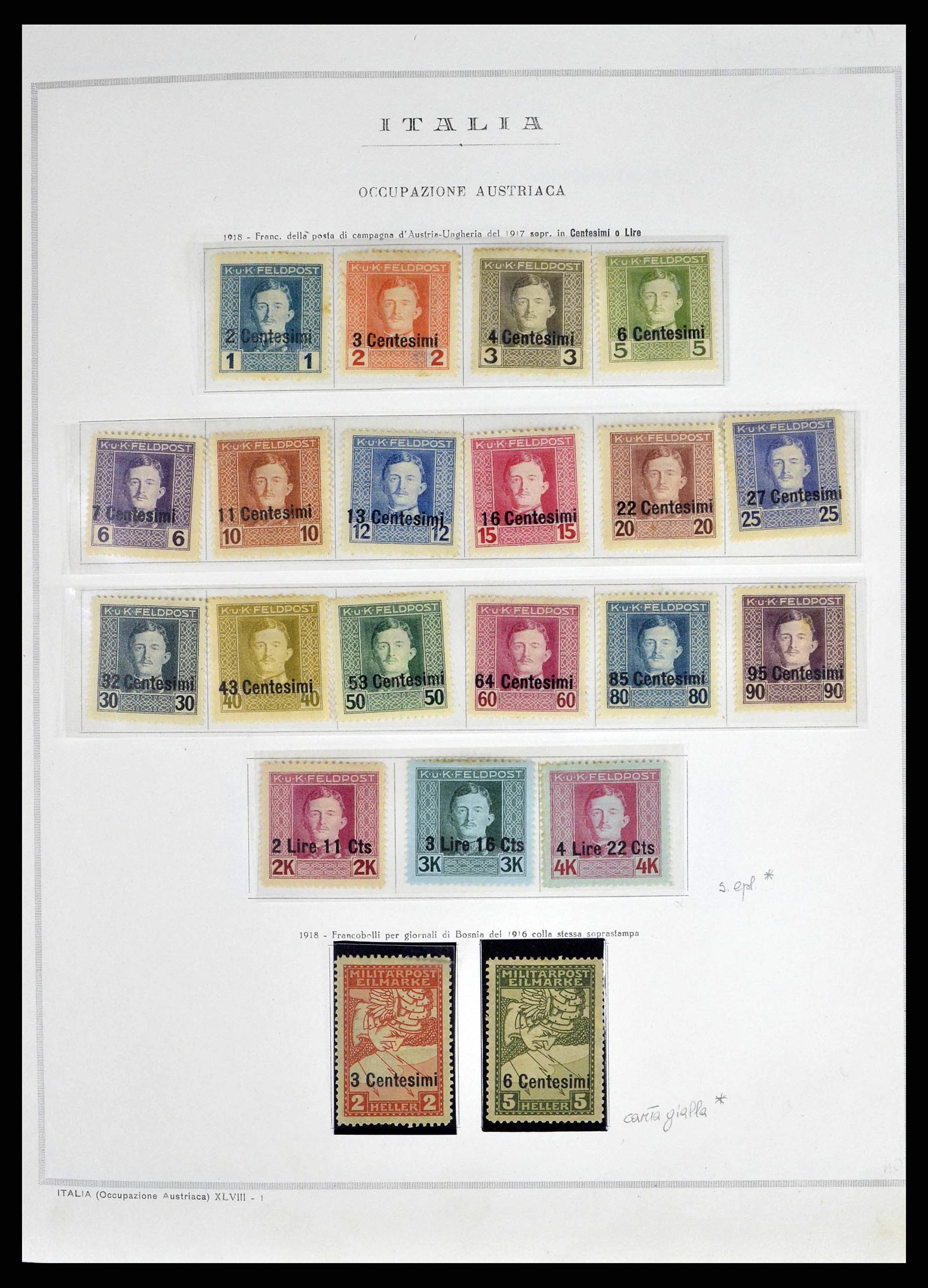 38619 0001 - Postzegelverzameling 38619 Italiaanse gebieden en bezettingen 1918-19