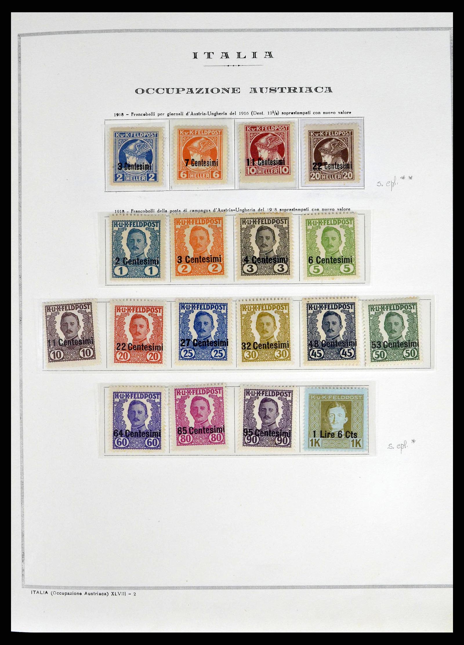 38619 0002 - Postzegelverzameling 38619 Italiaanse gebieden en bezettingen 1918-19