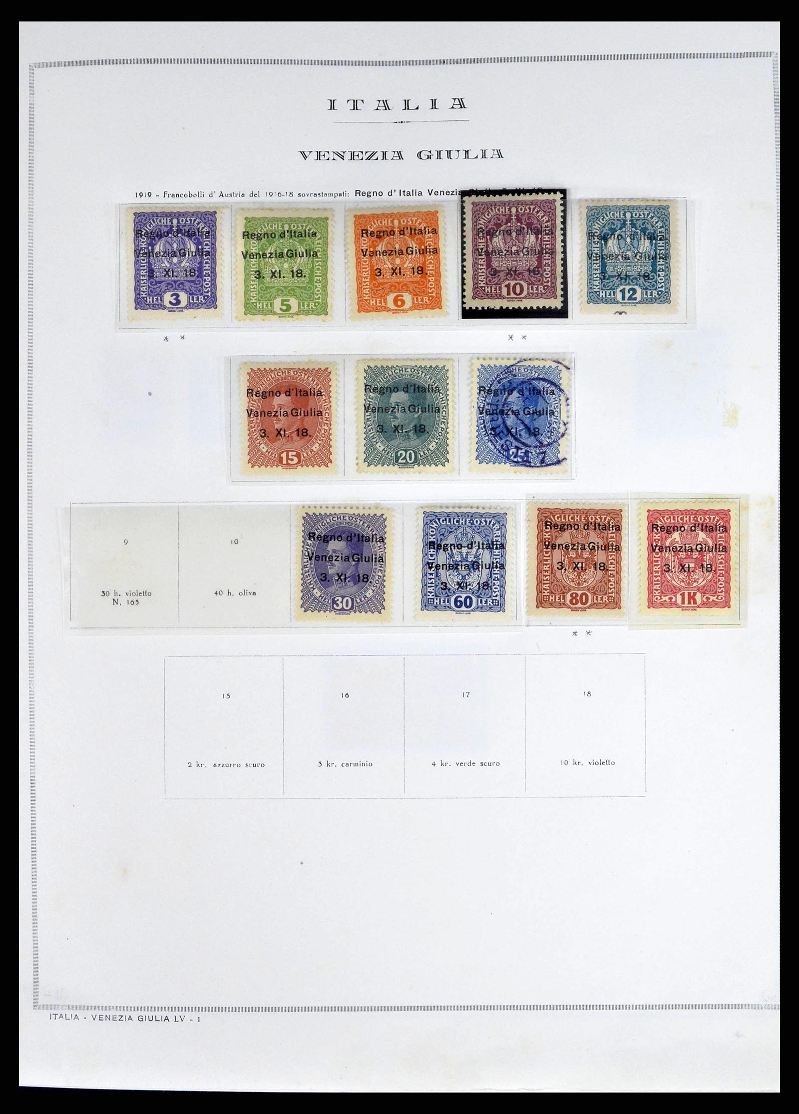 38619 0006 - Postzegelverzameling 38619 Italiaanse gebieden en bezettingen 1918-19