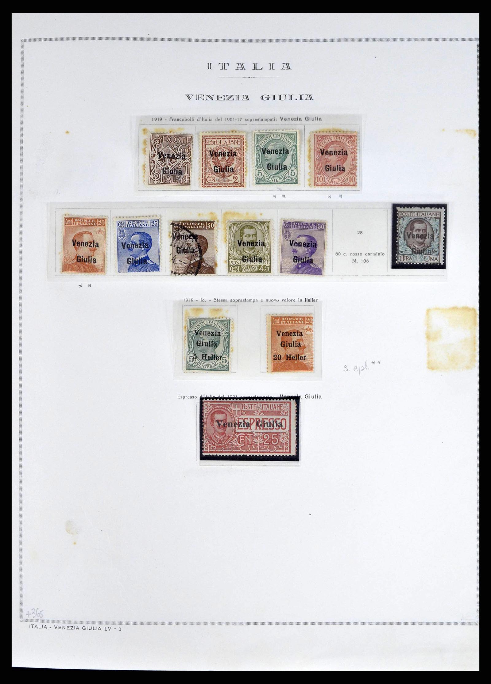 38619 0007 - Postzegelverzameling 38619 Italiaanse gebieden en bezettingen 1918-19