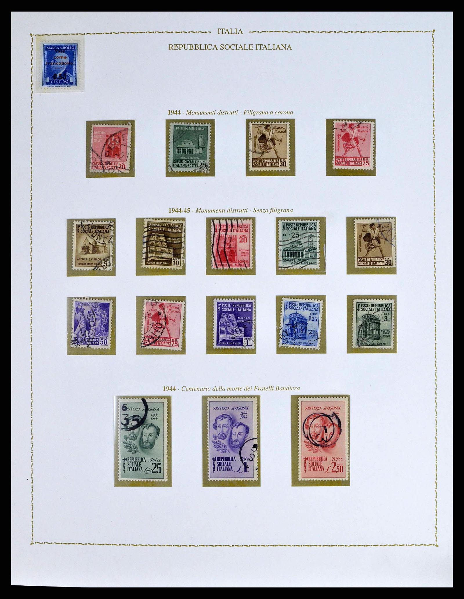 38624 0004 - Stamp collection 38624 Italy 1942-1945.